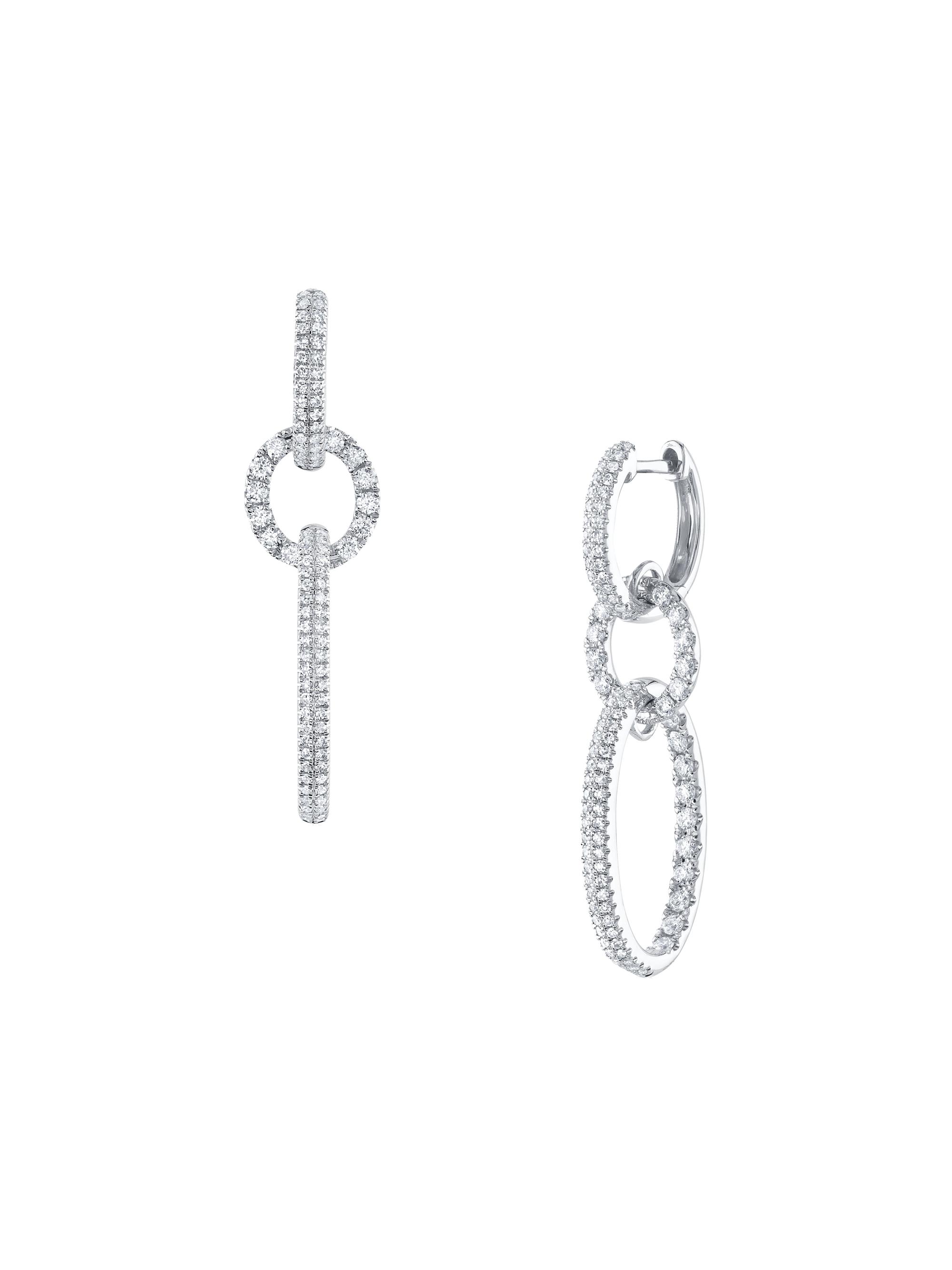 Shy Creation Women's Kate 14K Gold & 1.00 TCW Diamond Drop Earrings - White Gold