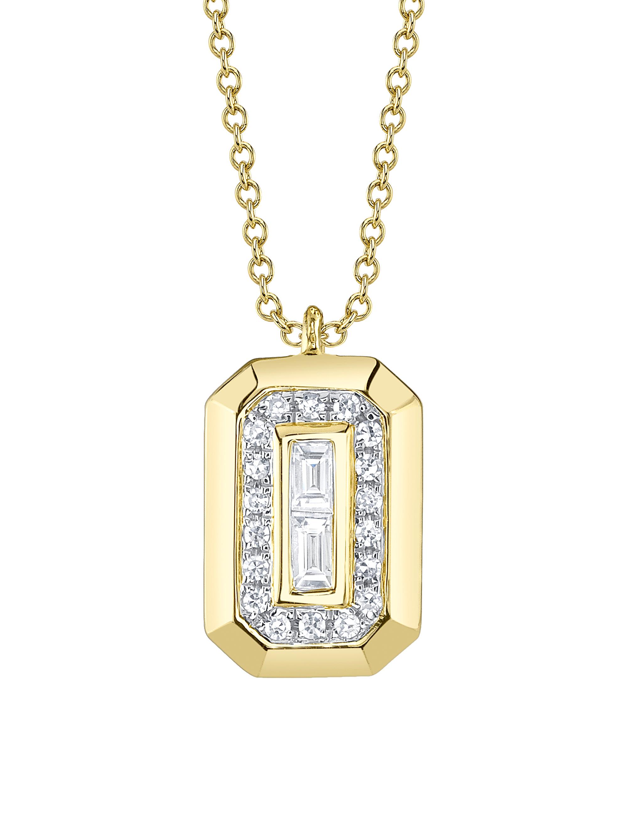 Shy Creation Women's Vallon 14K Yellow Gold & 0.09 TCW Diamond Pendant Necklace - Yellow Gold
