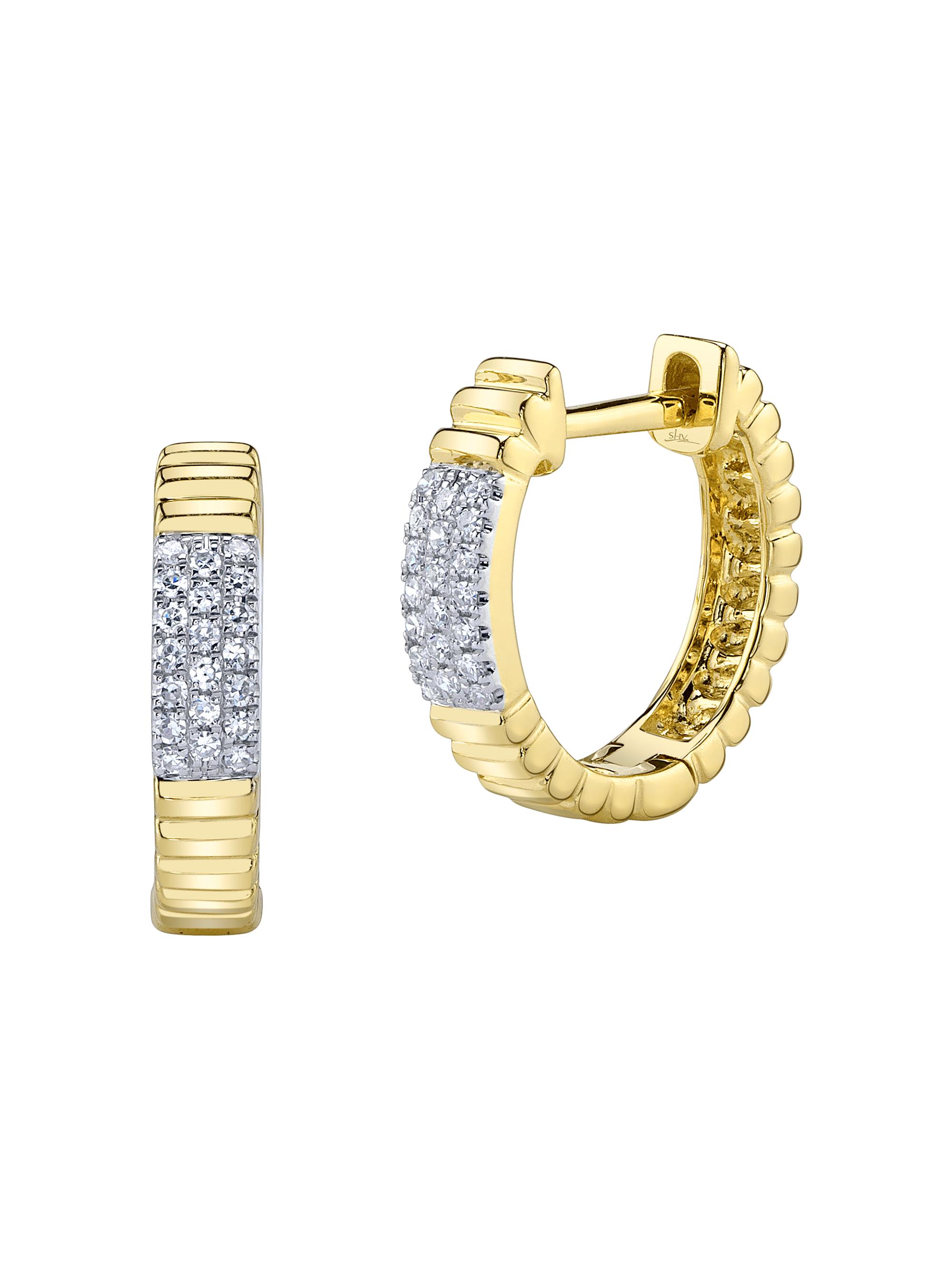 Versace Goldtone V Logo Earrings | Saks Fifth Avenue