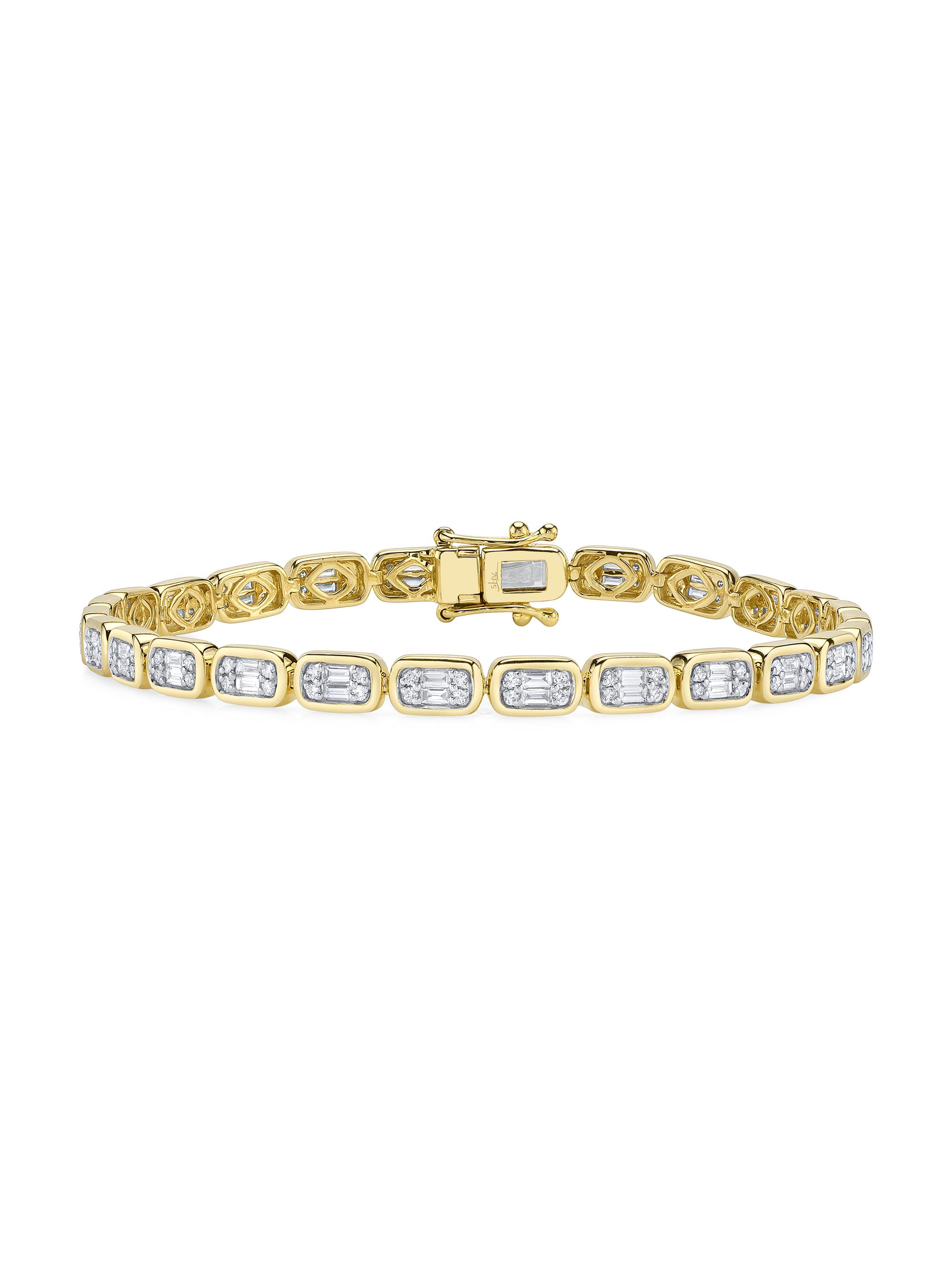 Shy Creation Women's Aleera 14K Yellow Gold & 1.53 TCW Diamond Tennis Bracelet - Yellow Gold