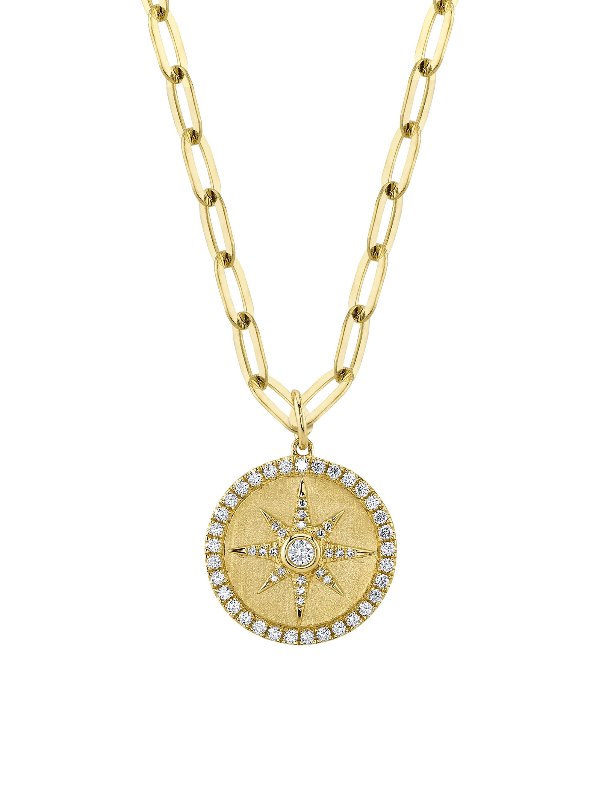 Shy Creation Women's Kate 14K Yellow Gold & 0.43 TCW Diamond Starburst Pendant Necklace - Yellow Gold