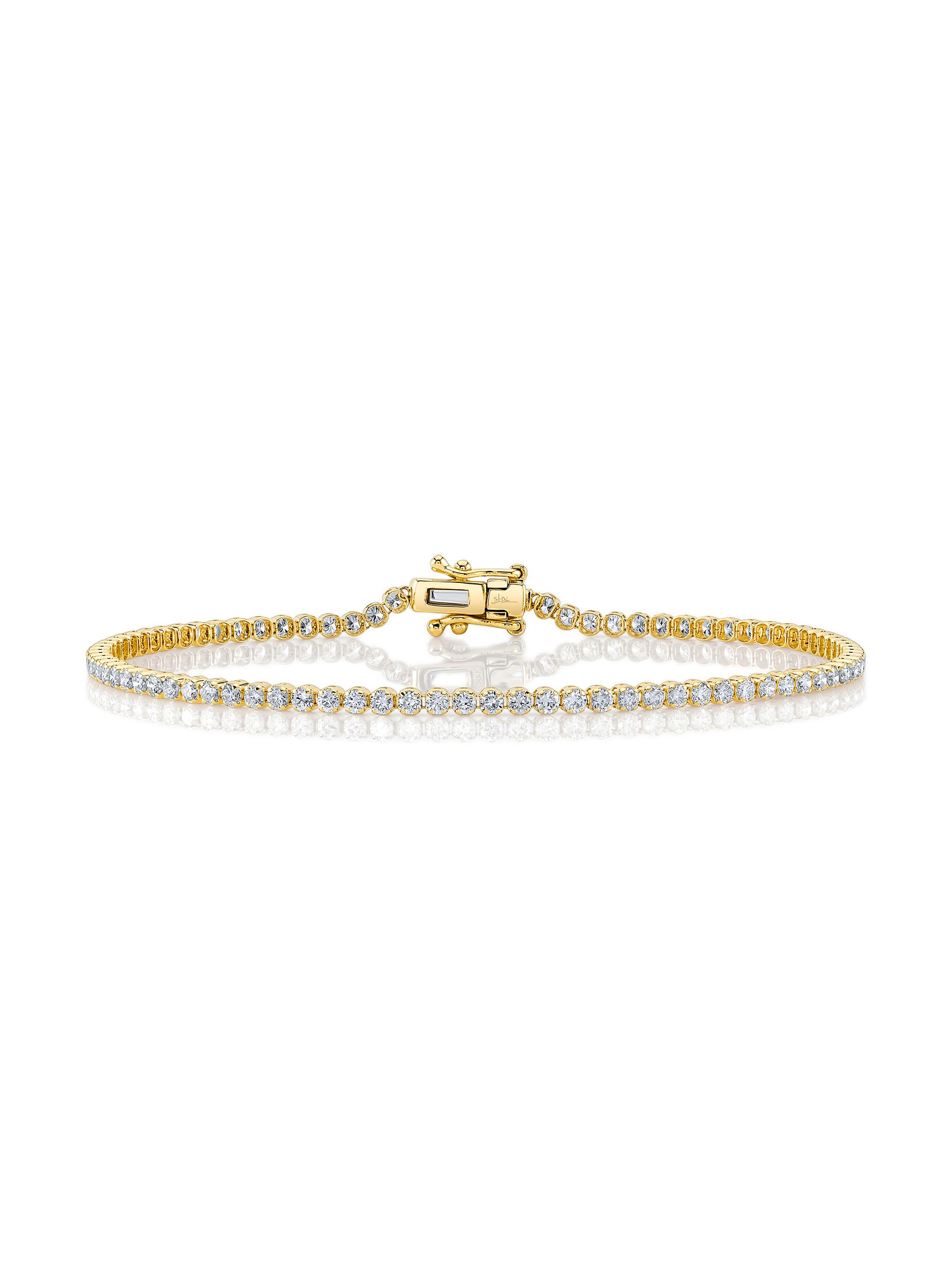 Shy Creation Women's 14K Yellow Gold & 1.91 TCW Diamond Tennis Bracelet - Yellow Gold