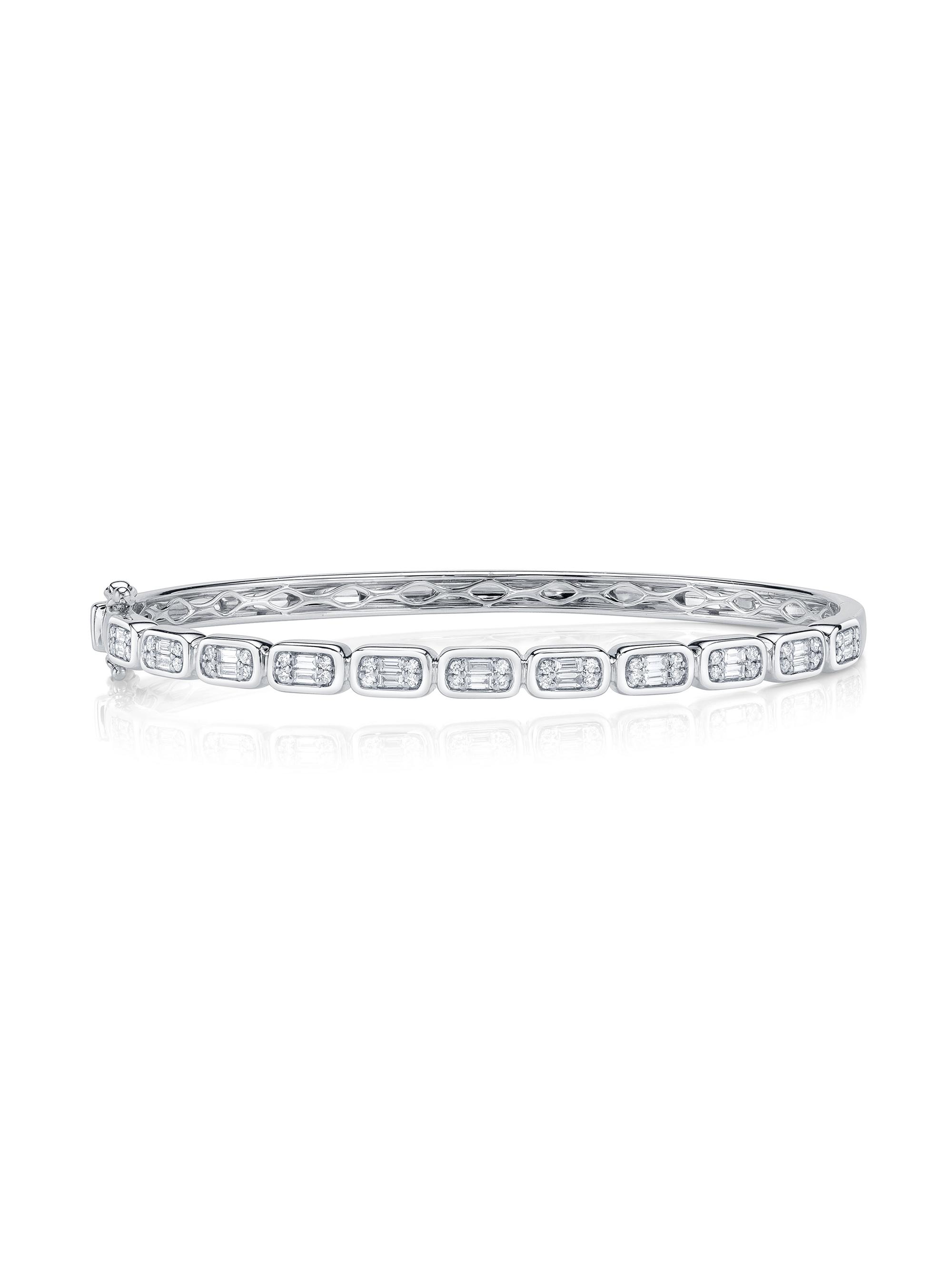 Shy Creation Women's Aleera 14K White Gold & 0.65 TCW Diamond Bangle - White Gold