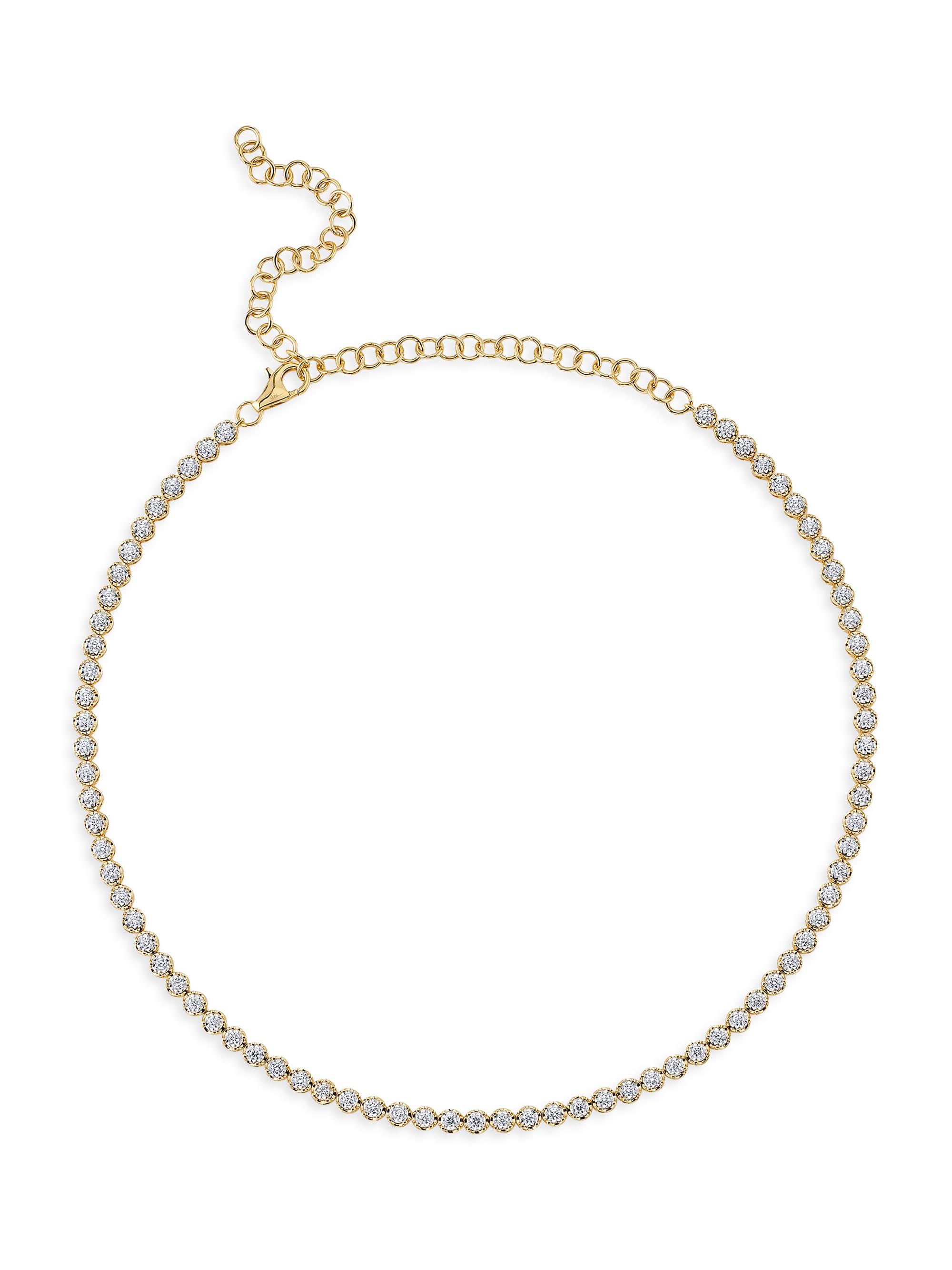 Shy Creation Women's Stella 14K Yellow Gold & 1.93 TCW Diamond Tennis Necklace - Yellow Gold