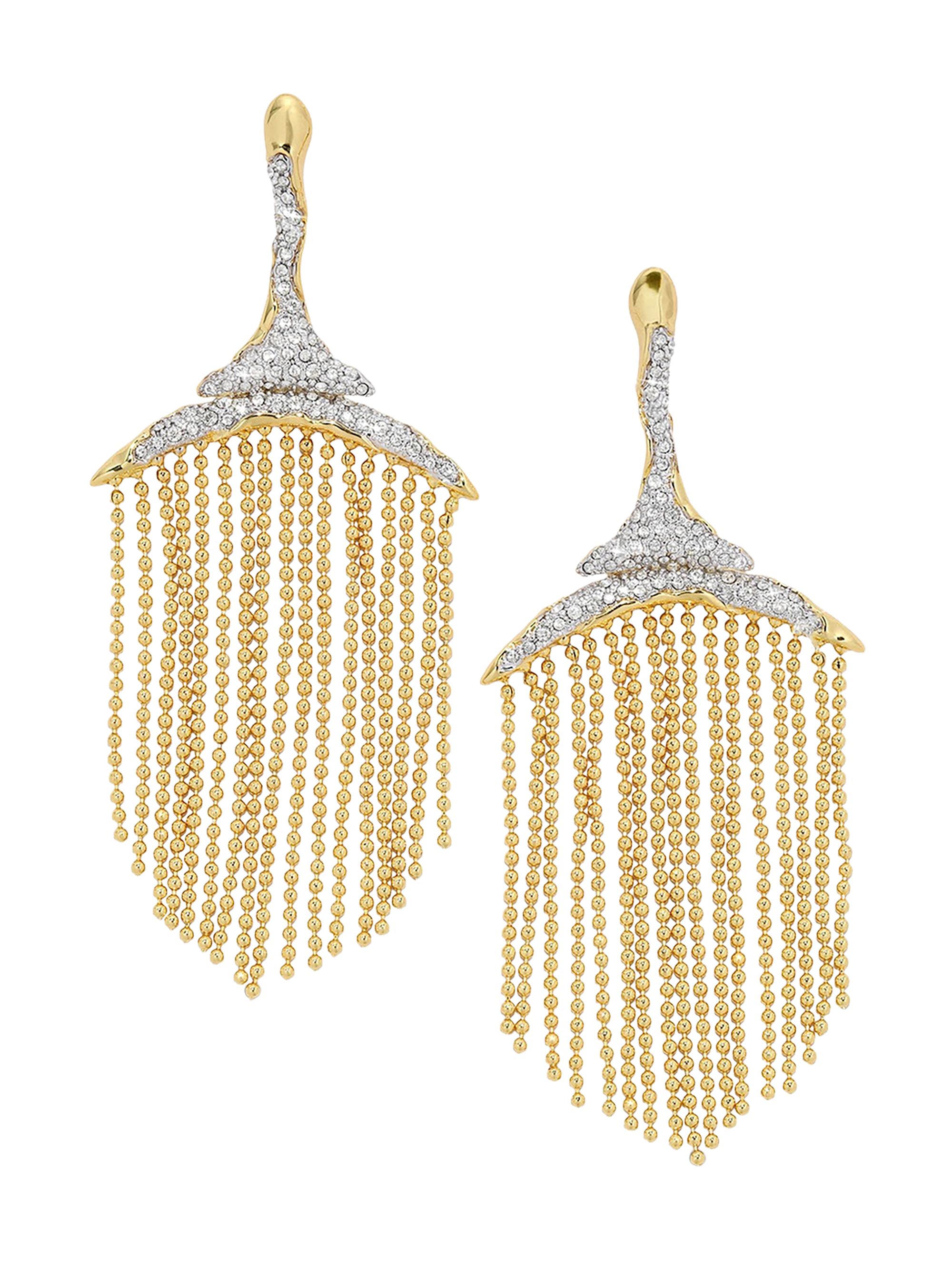 Alexis Bittar Women's Solanales Two-Tone & Glass Crystal Fringe Earrings - Gold