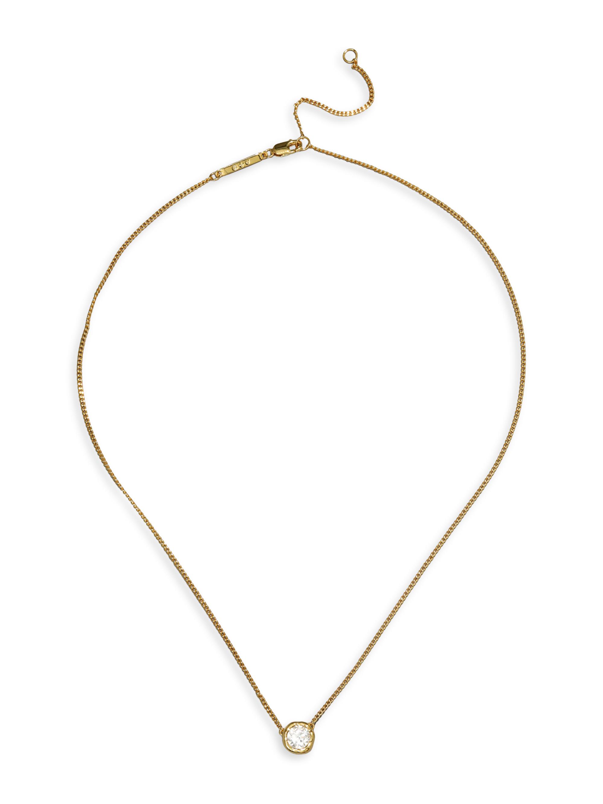 Alexis Bittar Women's Asterales 14K-Gold-Plated & Cubic Zirconia Solitaire Pendant Necklace - Gold