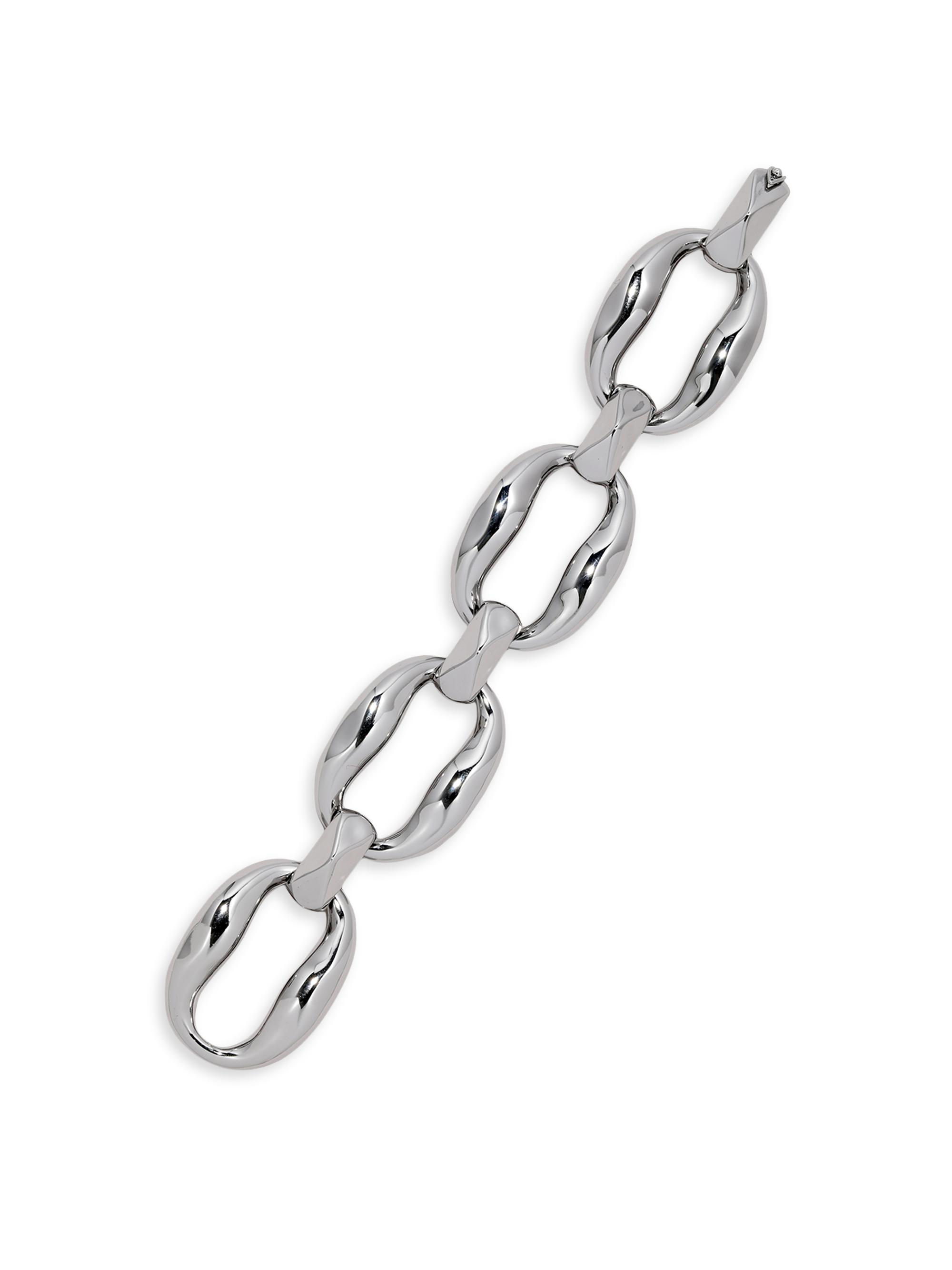 Alexis Bittar Women's Molten 14K-Gold-Plated Link Bracelet - Silver