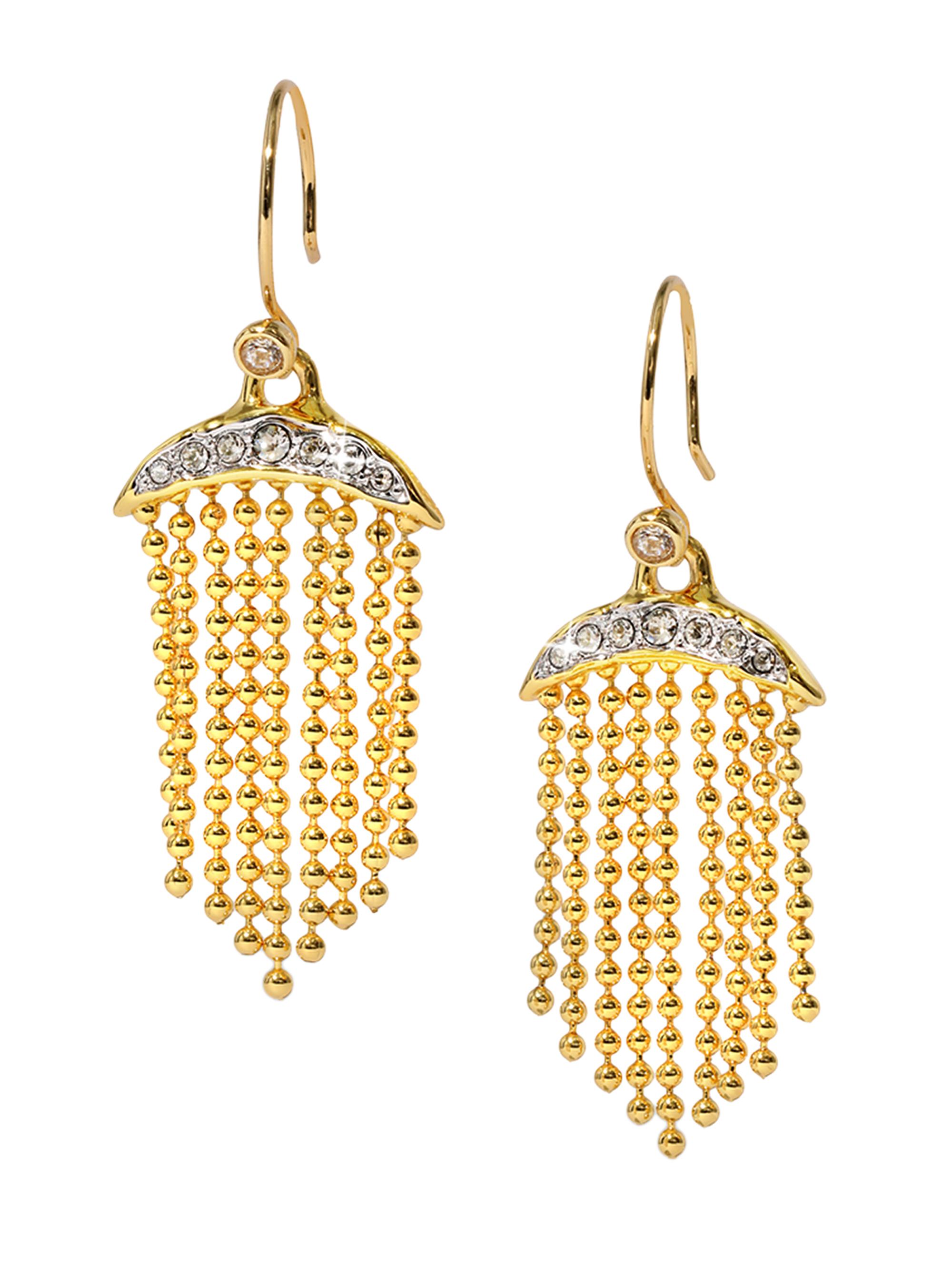 Alexis Bittar Women's Solanales Crystal Petite Fringe Drop Earrings - Gold