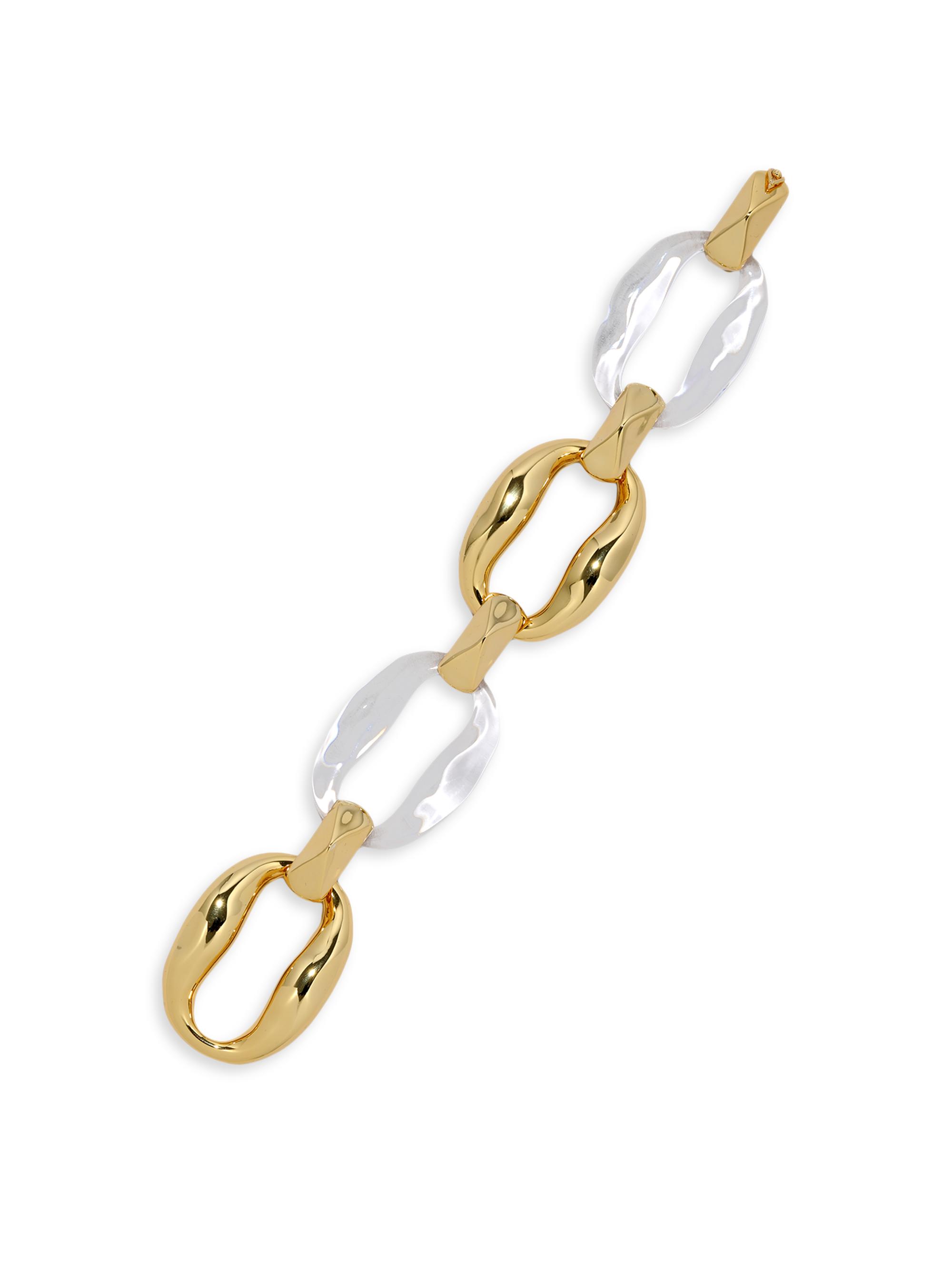 Alexis Bittar Women's Liquid Lucite 14K-Gold-Plated & Lucite Link Bracelet - Gold