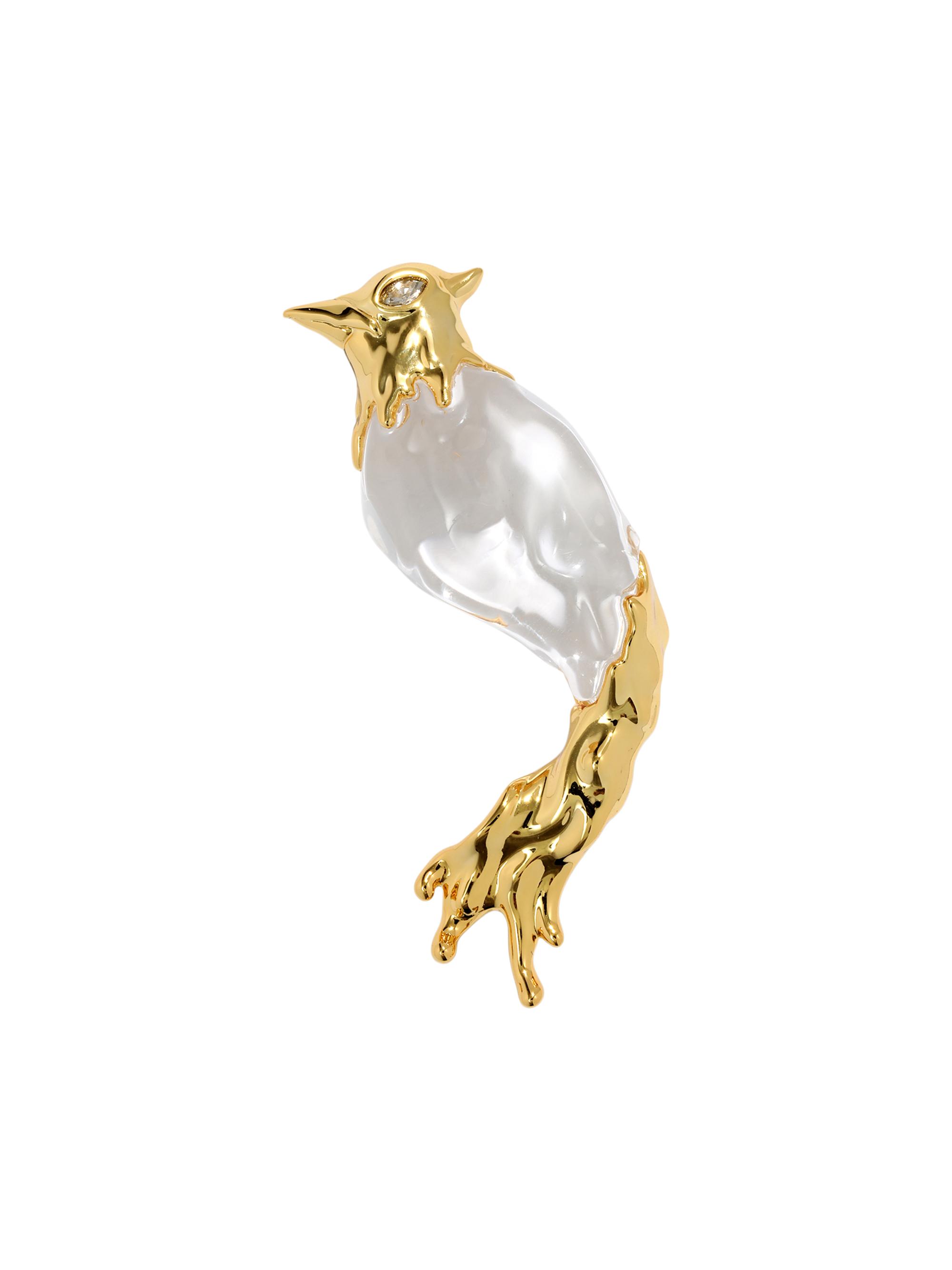 Alexis Bittar Women's 14K-Gold-Plated, Lucite & Glass Crystal Cardinal Brooch - Gold