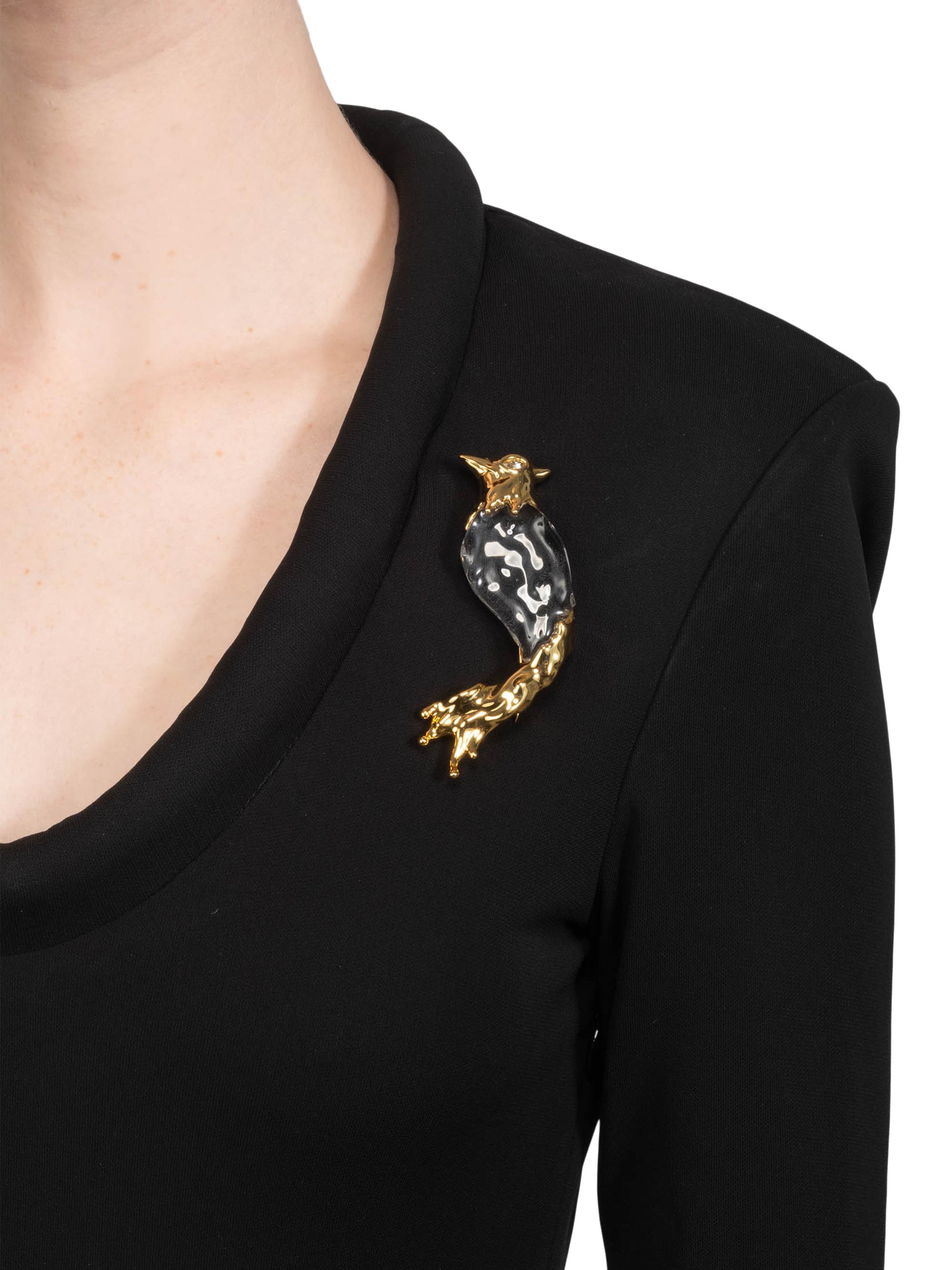 Crystal 'Star Rain' Brooch Gold Tone - Sparkling Star Cluster Brooch For Lapel Or Bag