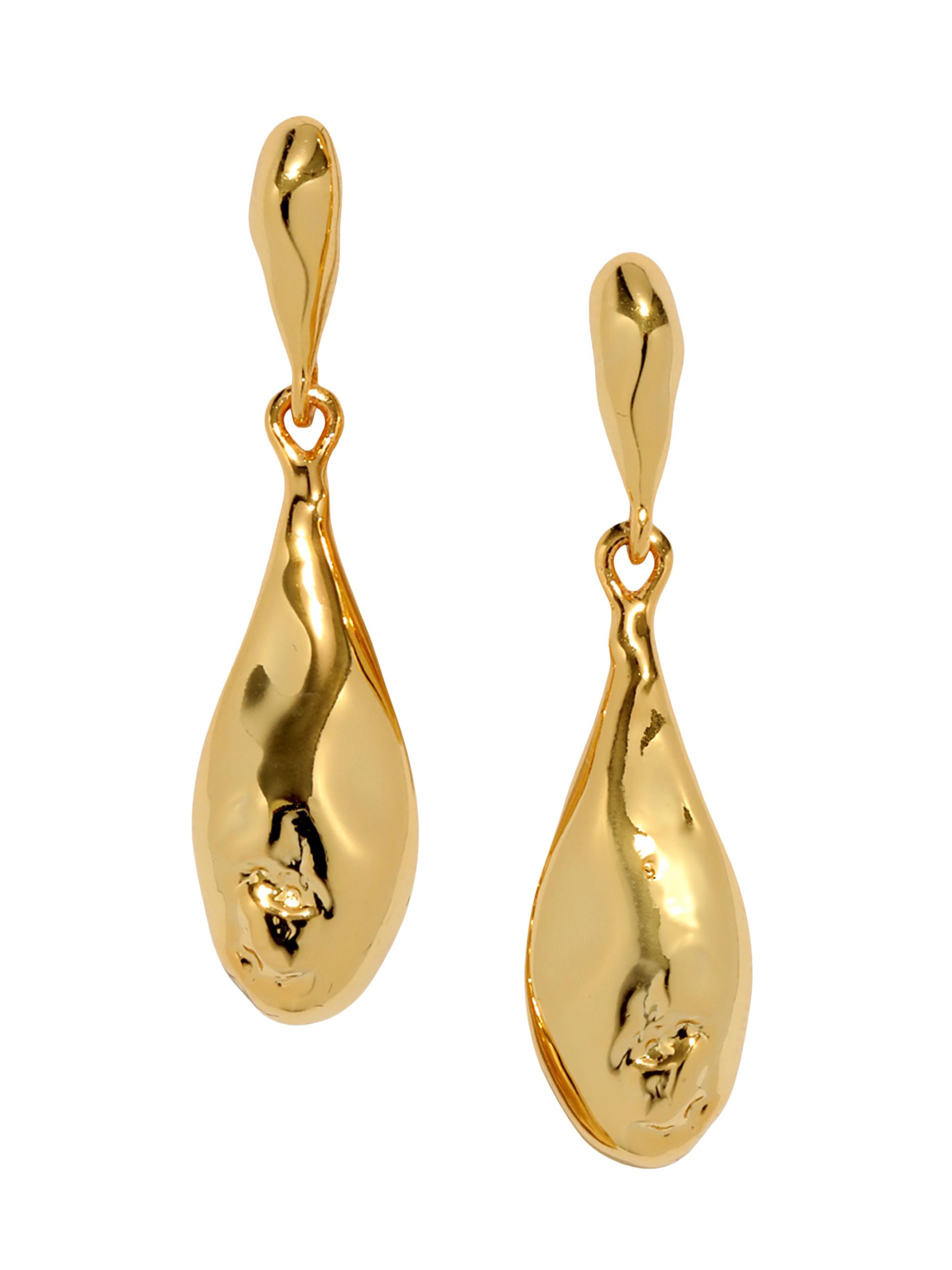 Alexis Bittar Women's Brut 14K-Gold-Plated Teardrop Earrings - Gold