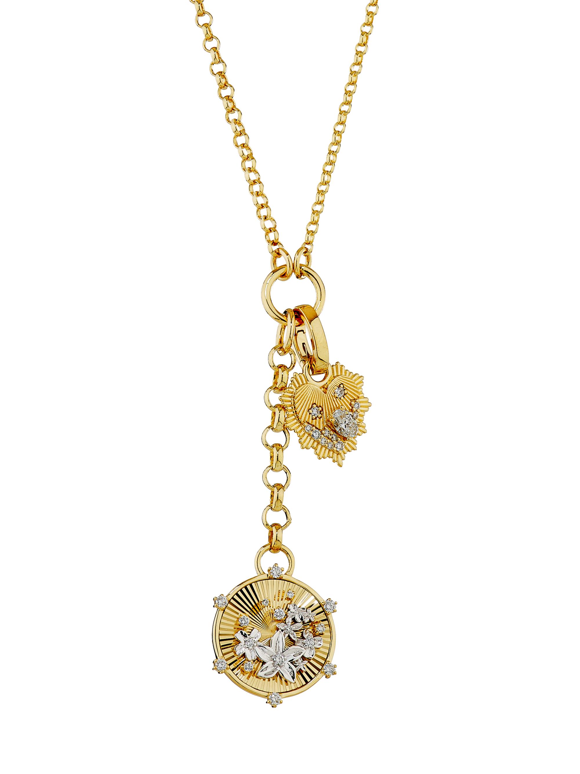 Foundrae Women's Resilience Two-Tone 18K Gold & 0.38 TCW Diamond Pendant Necklace - Yellow Gold