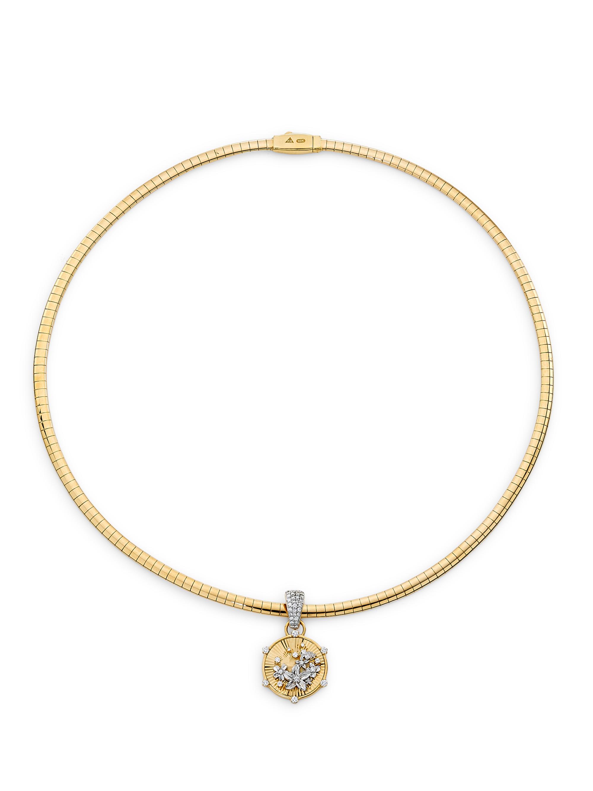 Foundrae Women's Resilience Two-Tone 18K Gold & 0.15 TCW Diamond Pendant Necklace - Yellow Gold