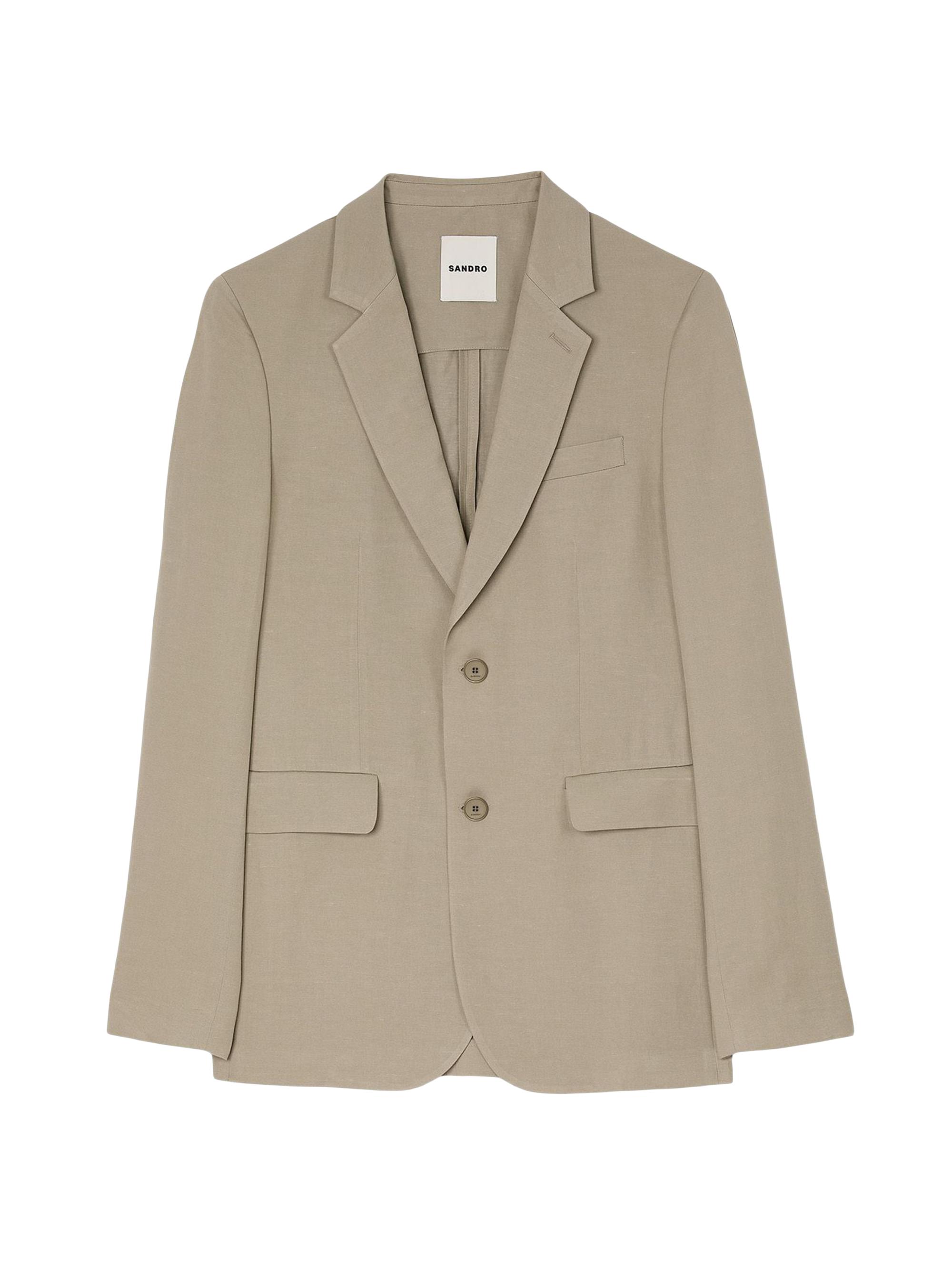 Sandro Men's Suit Jacket - Light Kaki