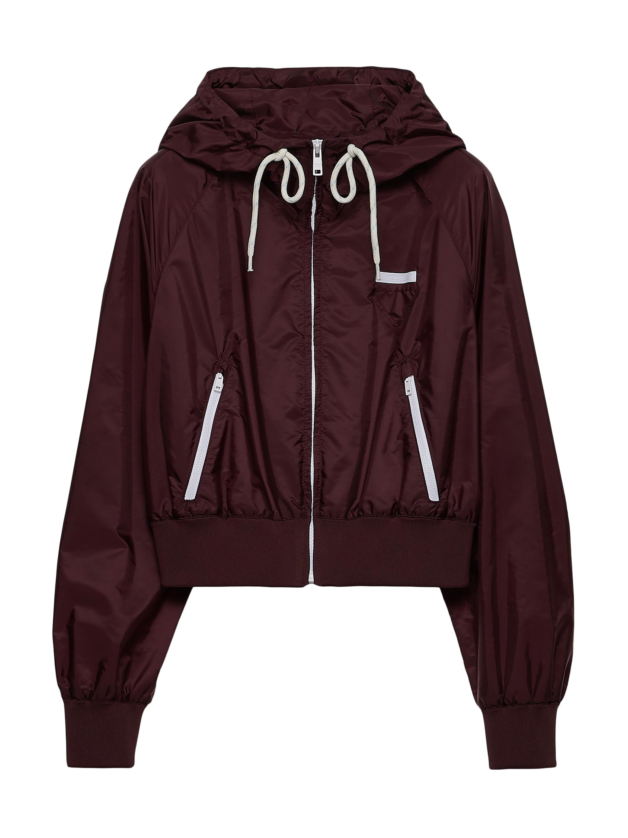 Prada Women's Lightweight Re-Nylon Blouson Jacket - Dark Red