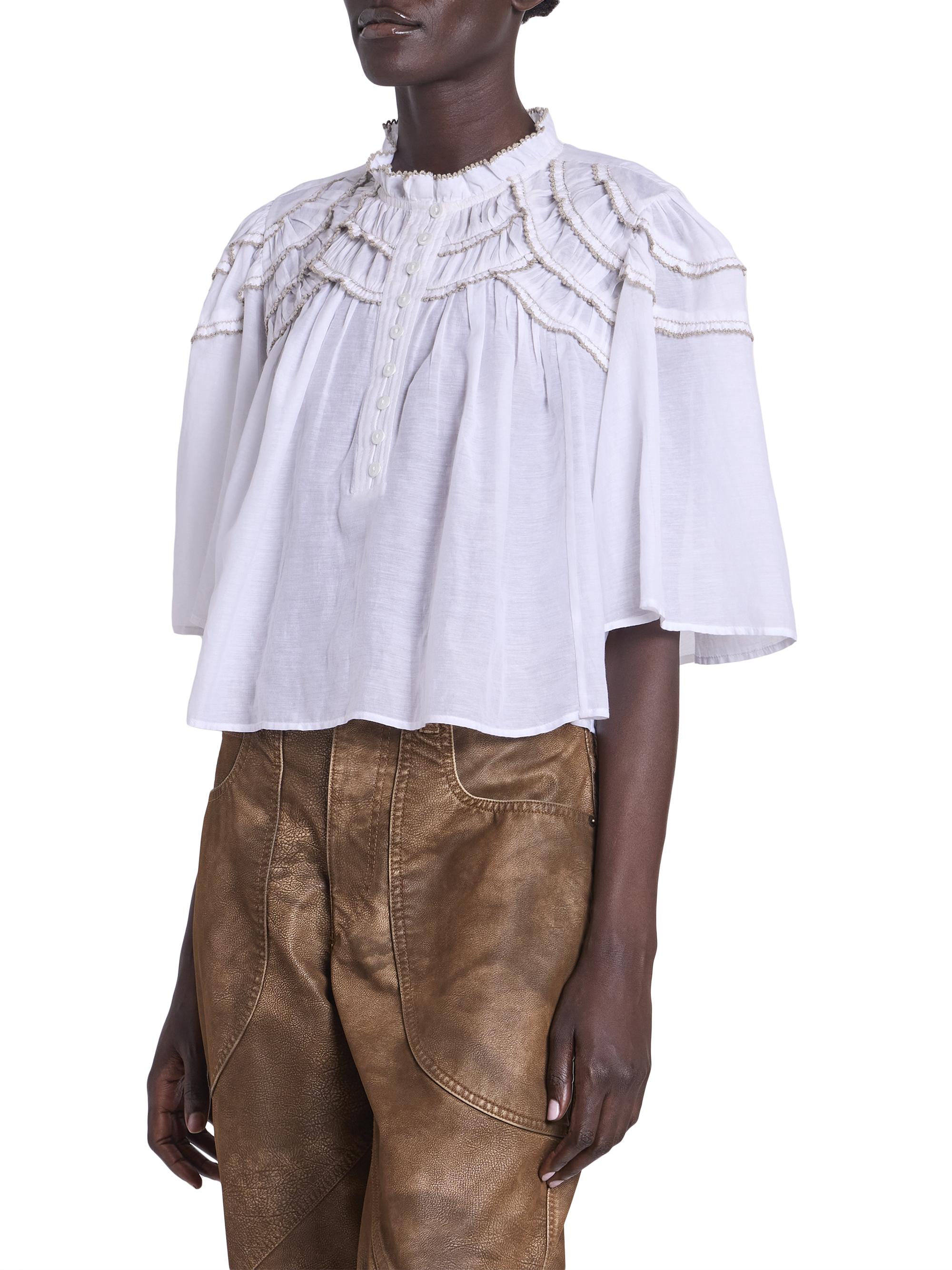 ISABEL MARANT／トップス Isabel Marant Lonea Printed Silk-Blend Top | Saks Fifth Avenue