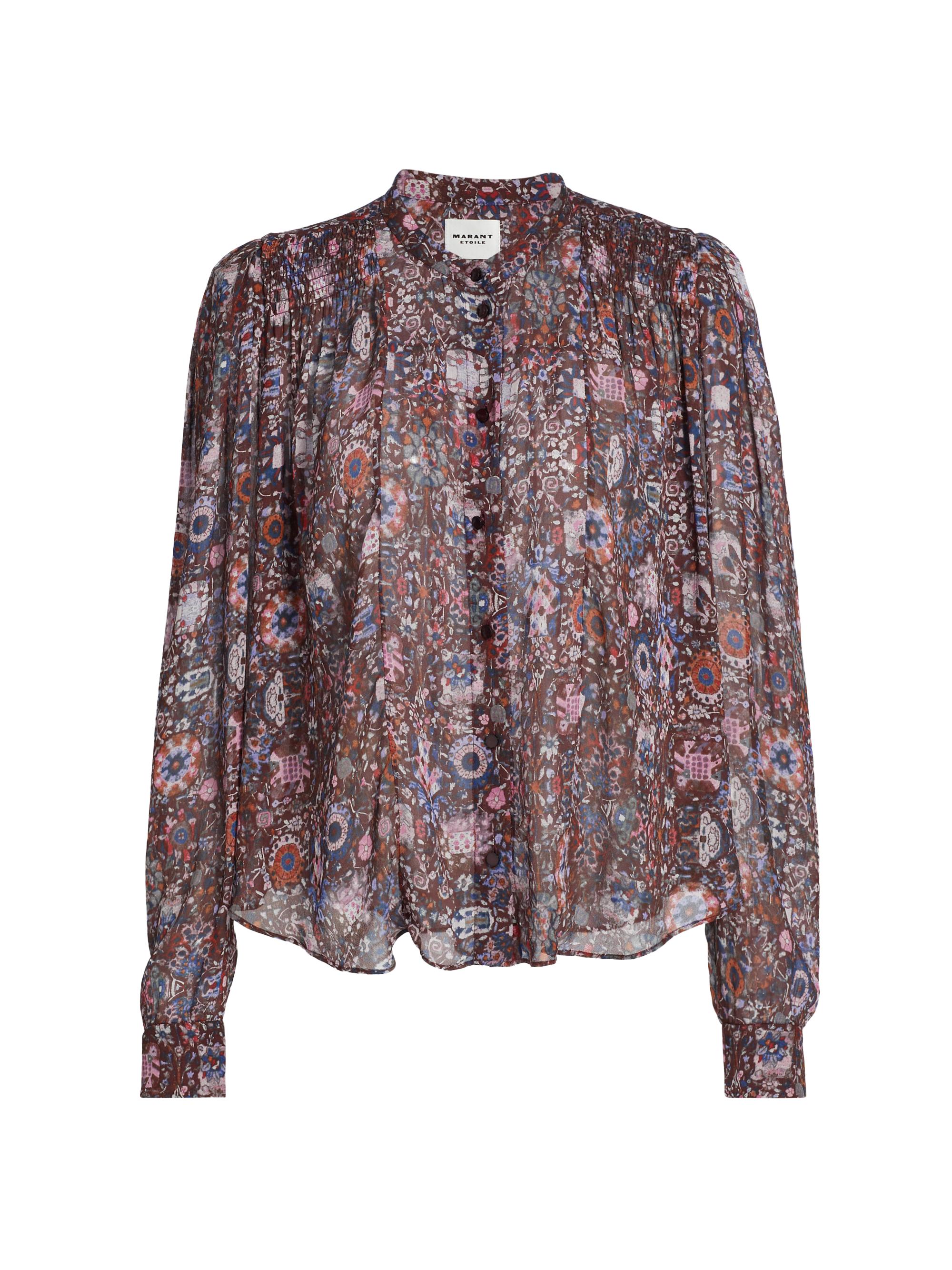 Isabel Marant Étoile Noeline Printed Sheer Blouse | Saks Fifth Avenue