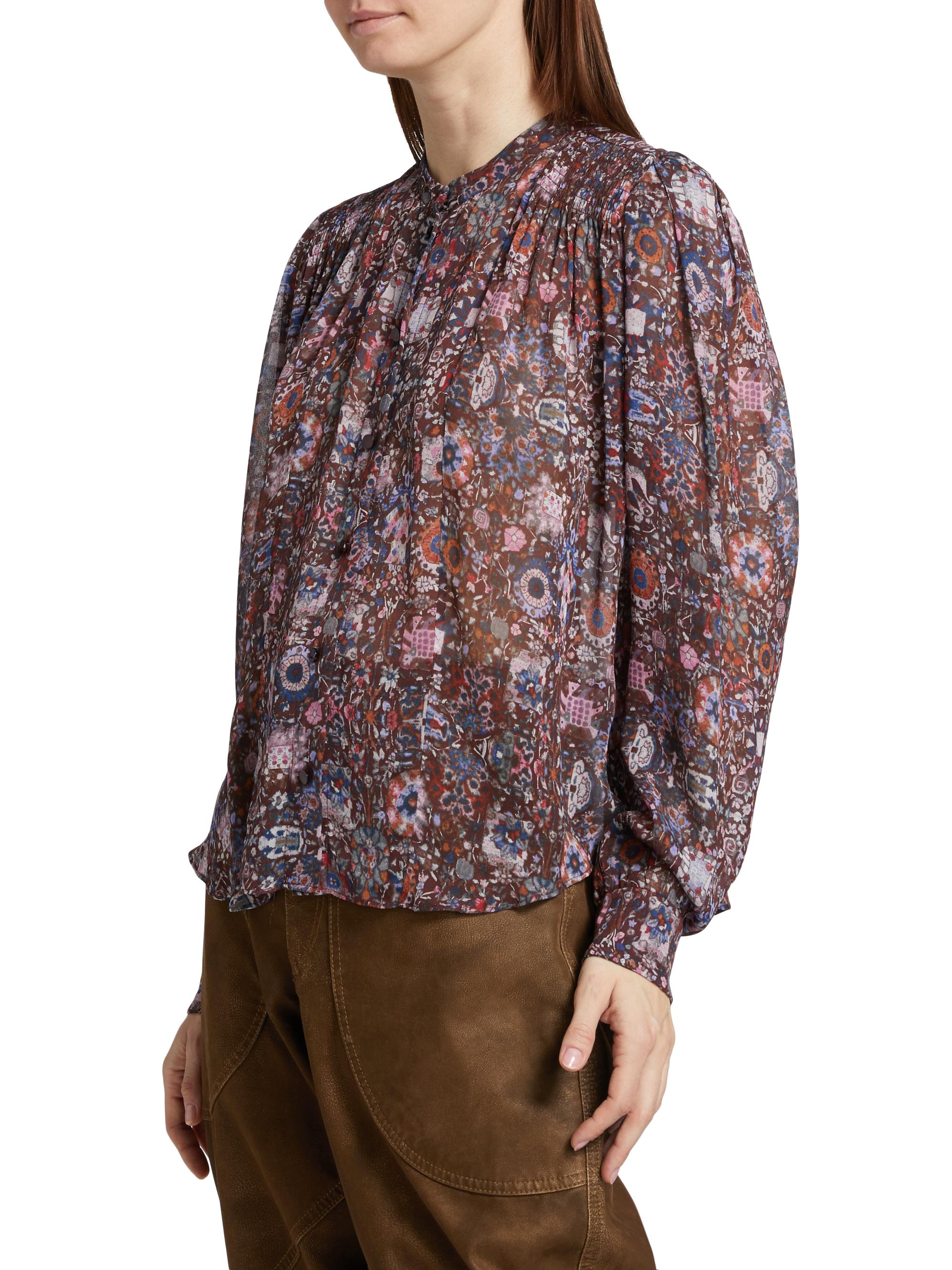 Isabel Marant Étoile Noeline Printed Sheer Blouse | Saks Fifth Avenue