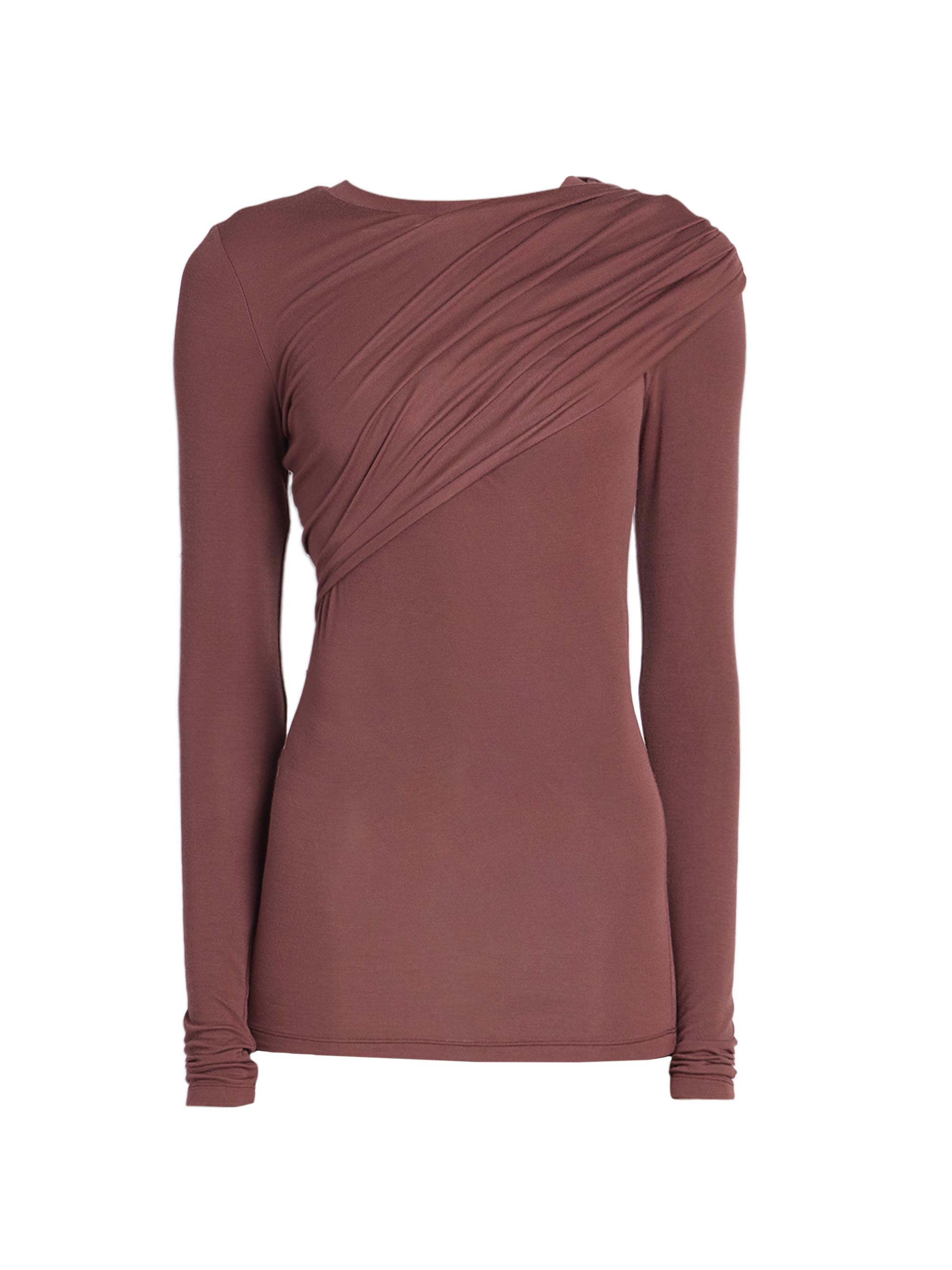 Isabel Marant Étoile Women's Dressi Draped Jersey Top - Burnt Henna