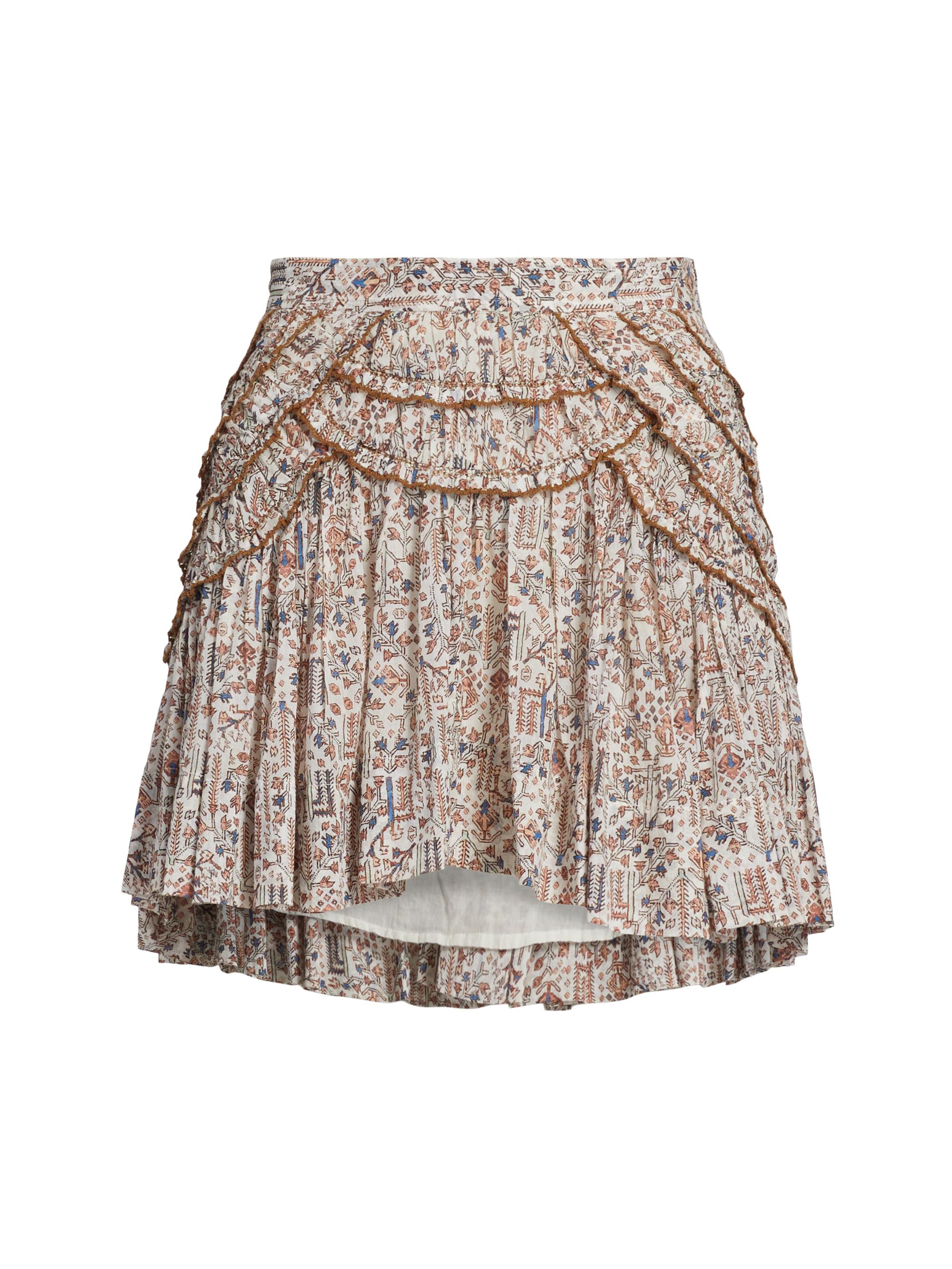 Isabel Marant Étoile Ceola Pleated Floral Cotton Miniskirt | Saks