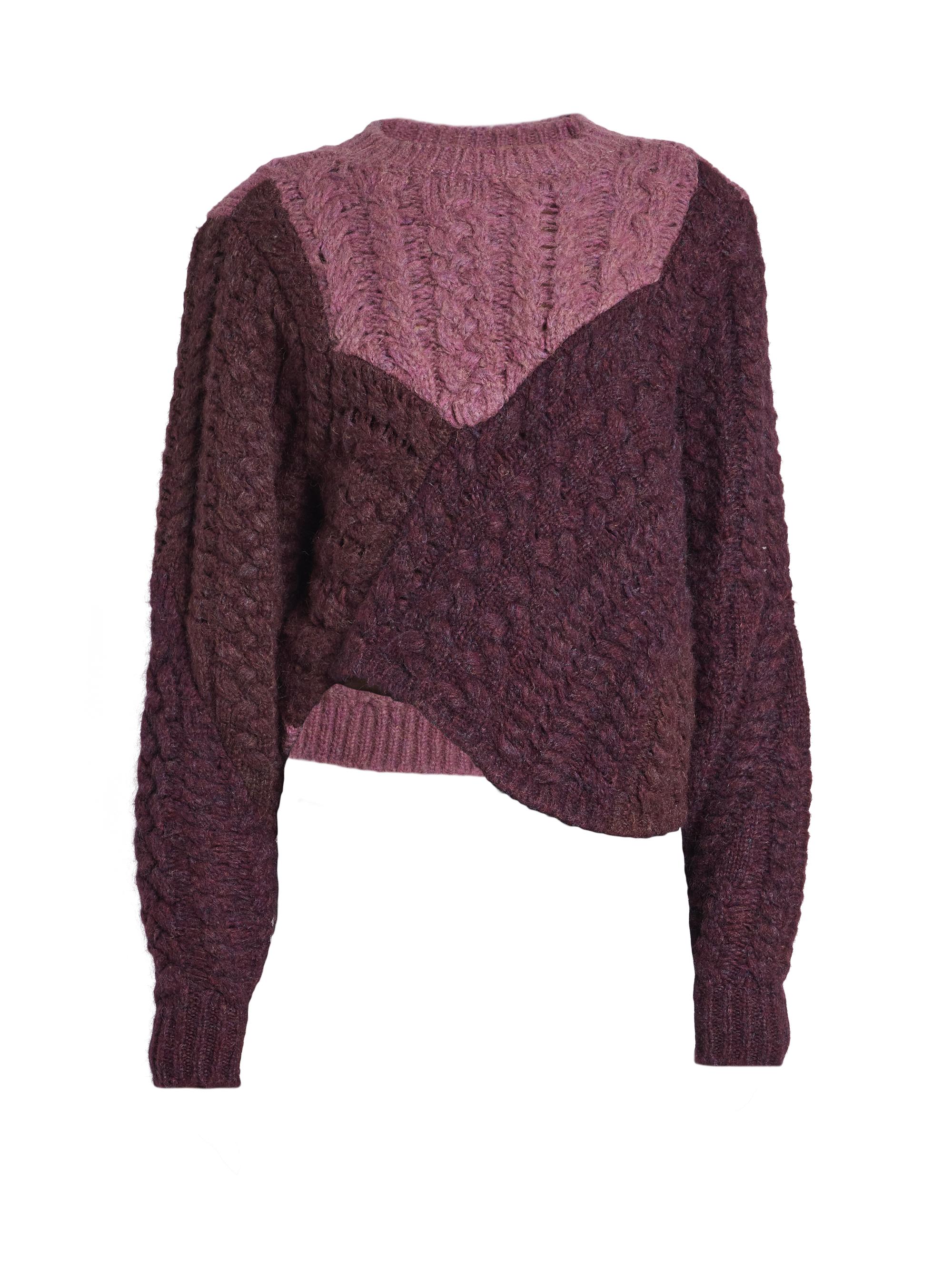 Isabel Marant Étoile Women's Daryl Colorblock Cable-Knit Sweater - Rosewood