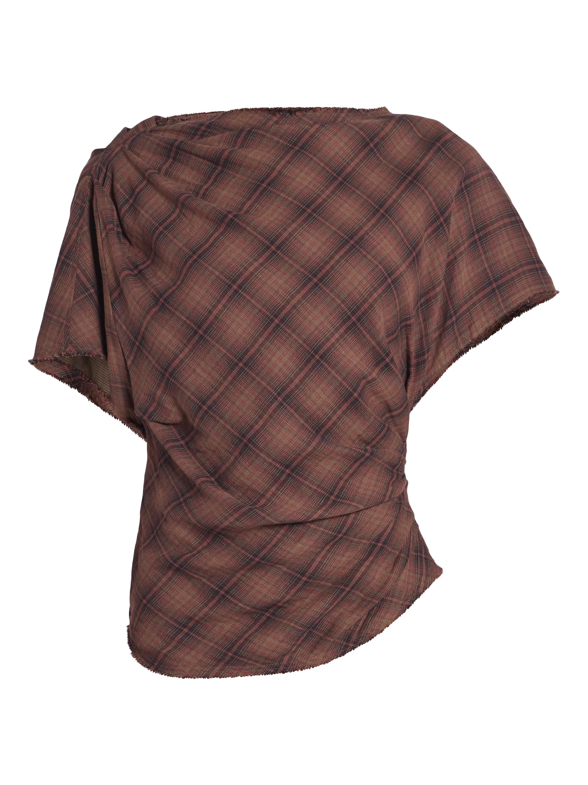 Isabel Marant Étoile Women's Neyela Checked Cotton Top - Dark Bronze