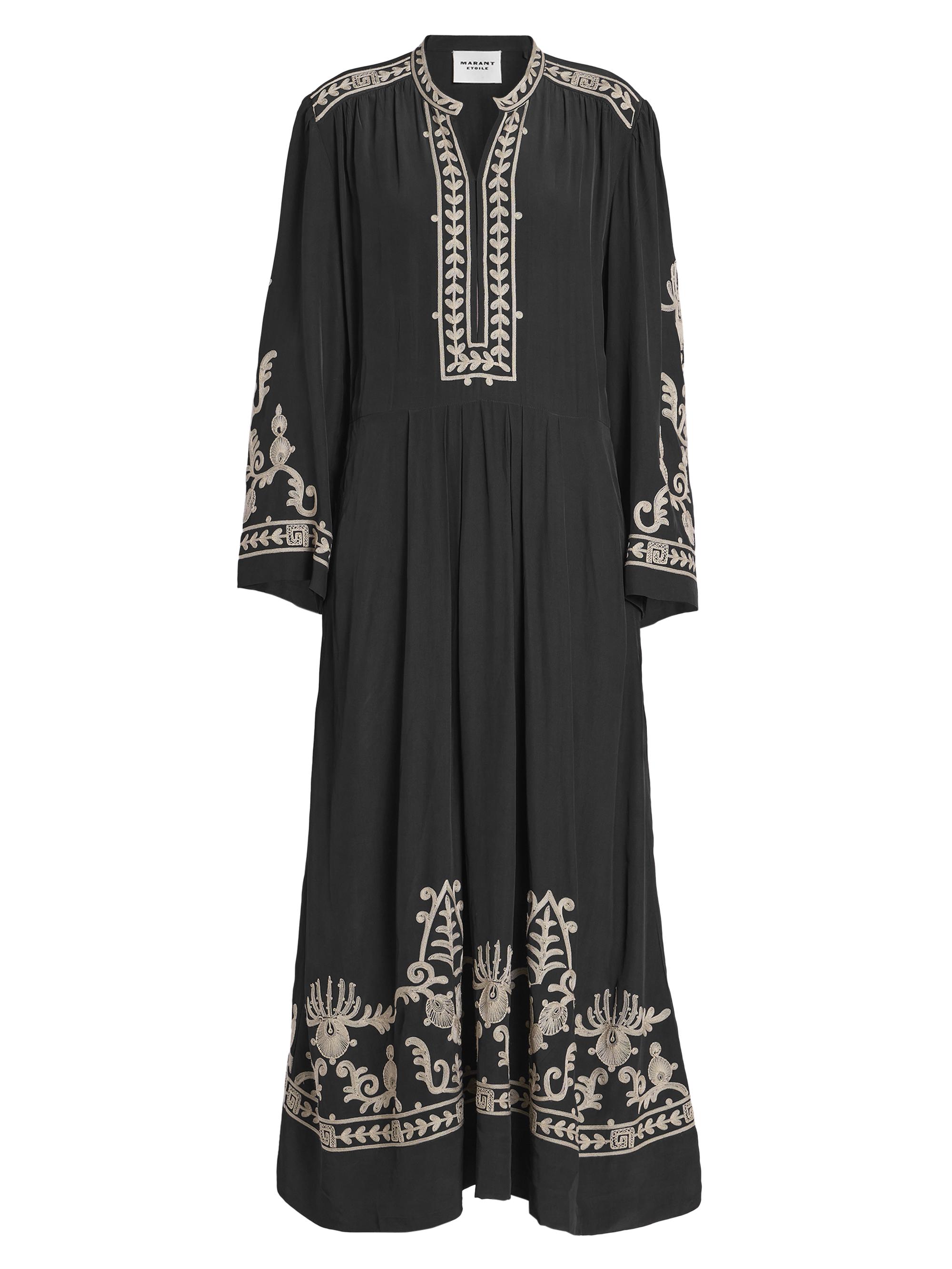 green emerald velvet dress FELIANA DRESS Woman black main image 0