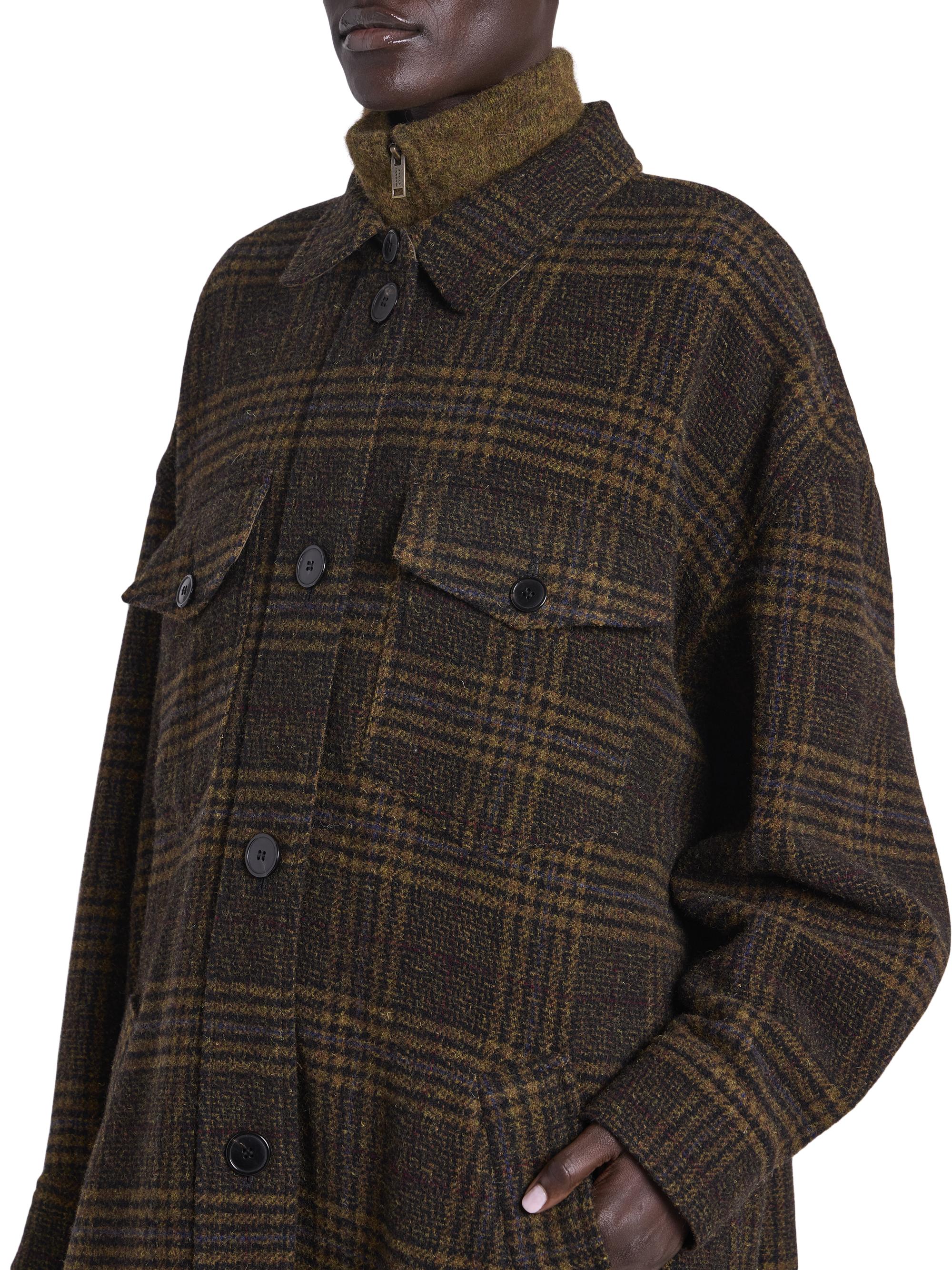 Isabel Marant Étoile Gislene Plaid Virgin Wool Coat | Saks Fifth