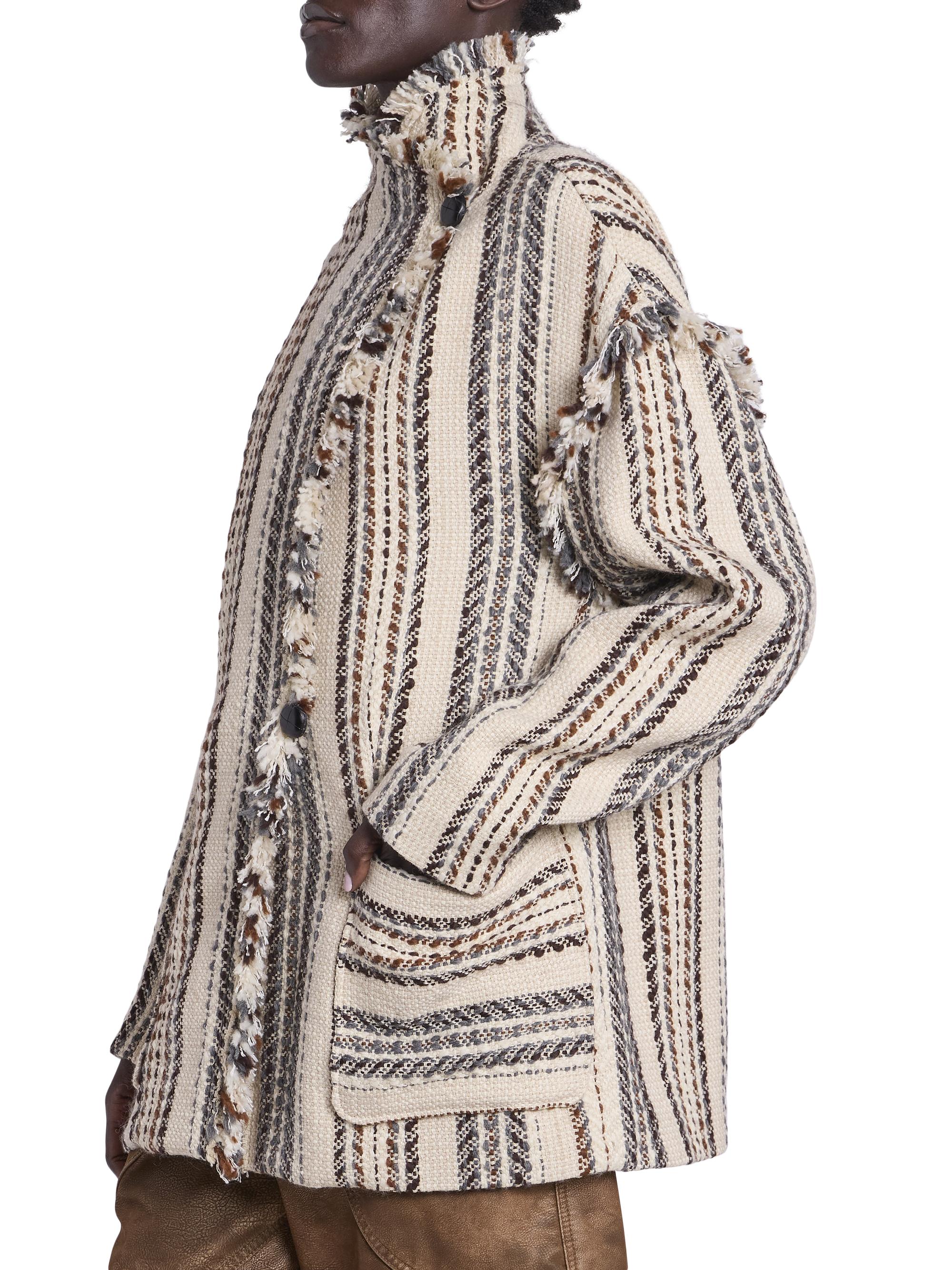 Isabel Marant Étoile Illisa Striped Fringe-Trim Cotton-Blend