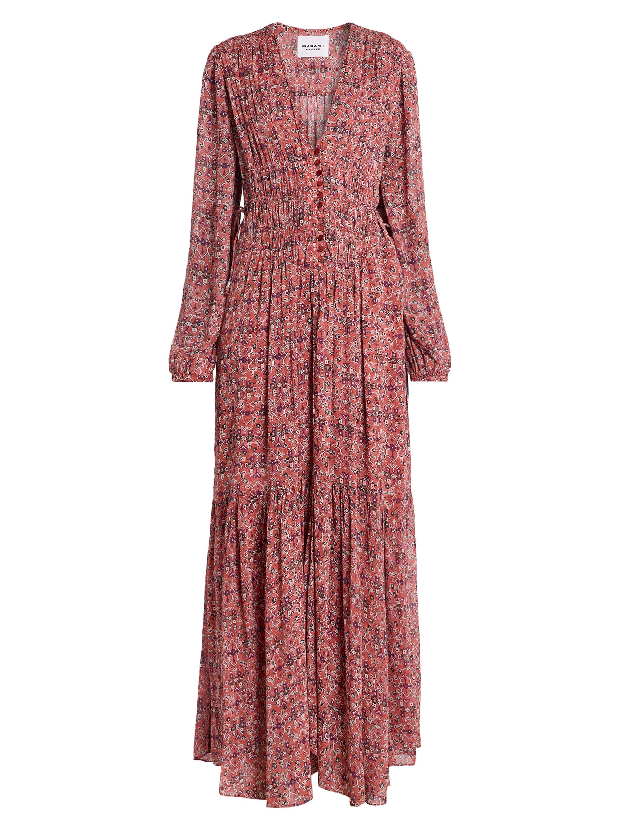 Isabel Marant Étoile Women's Briane Printed Tiered Maxi Dress - Rust