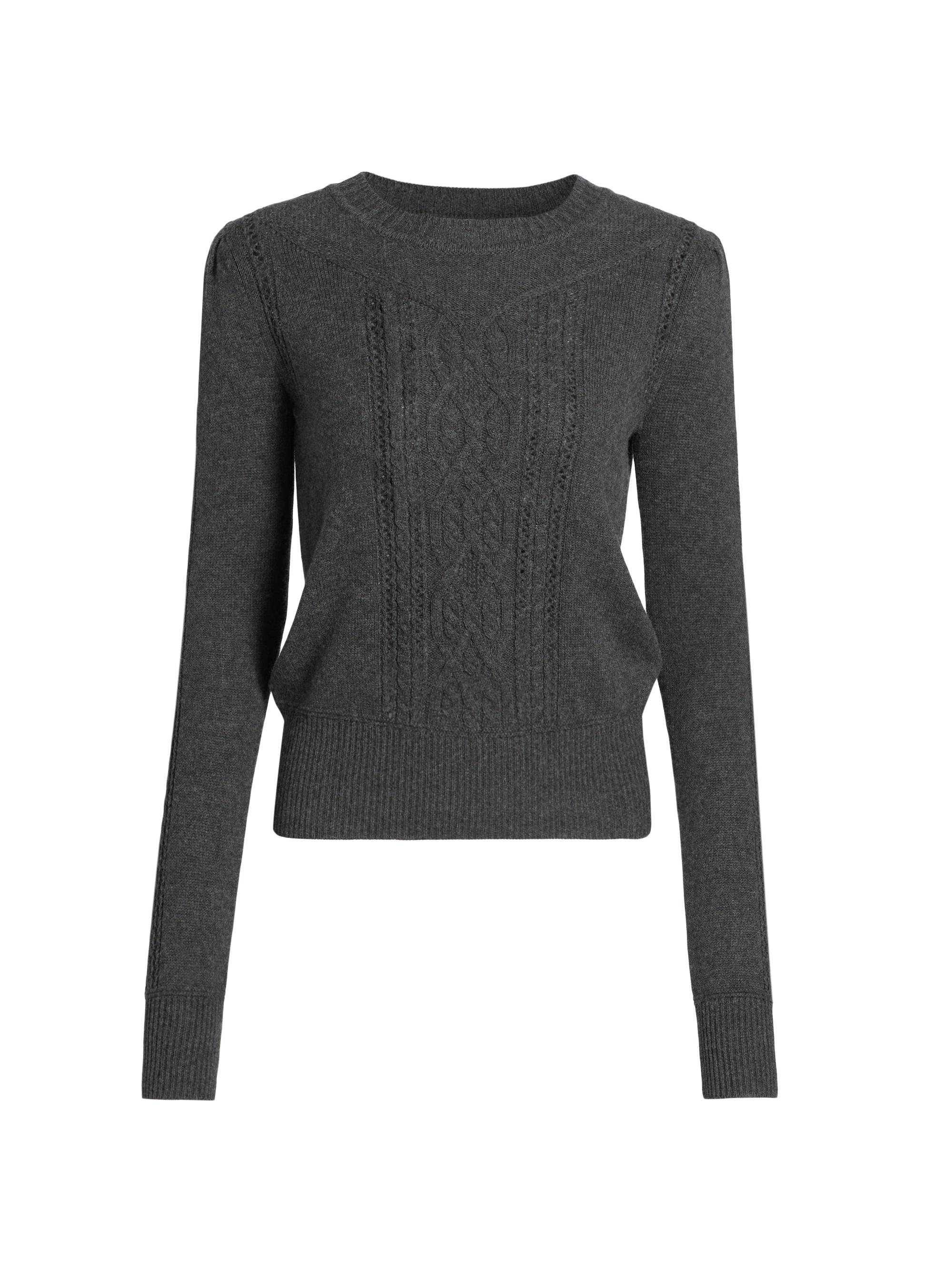 Isabel Marant Étoile Women's Kelia Cable-Knit Cotton-Wool Sweater - Anthracite
