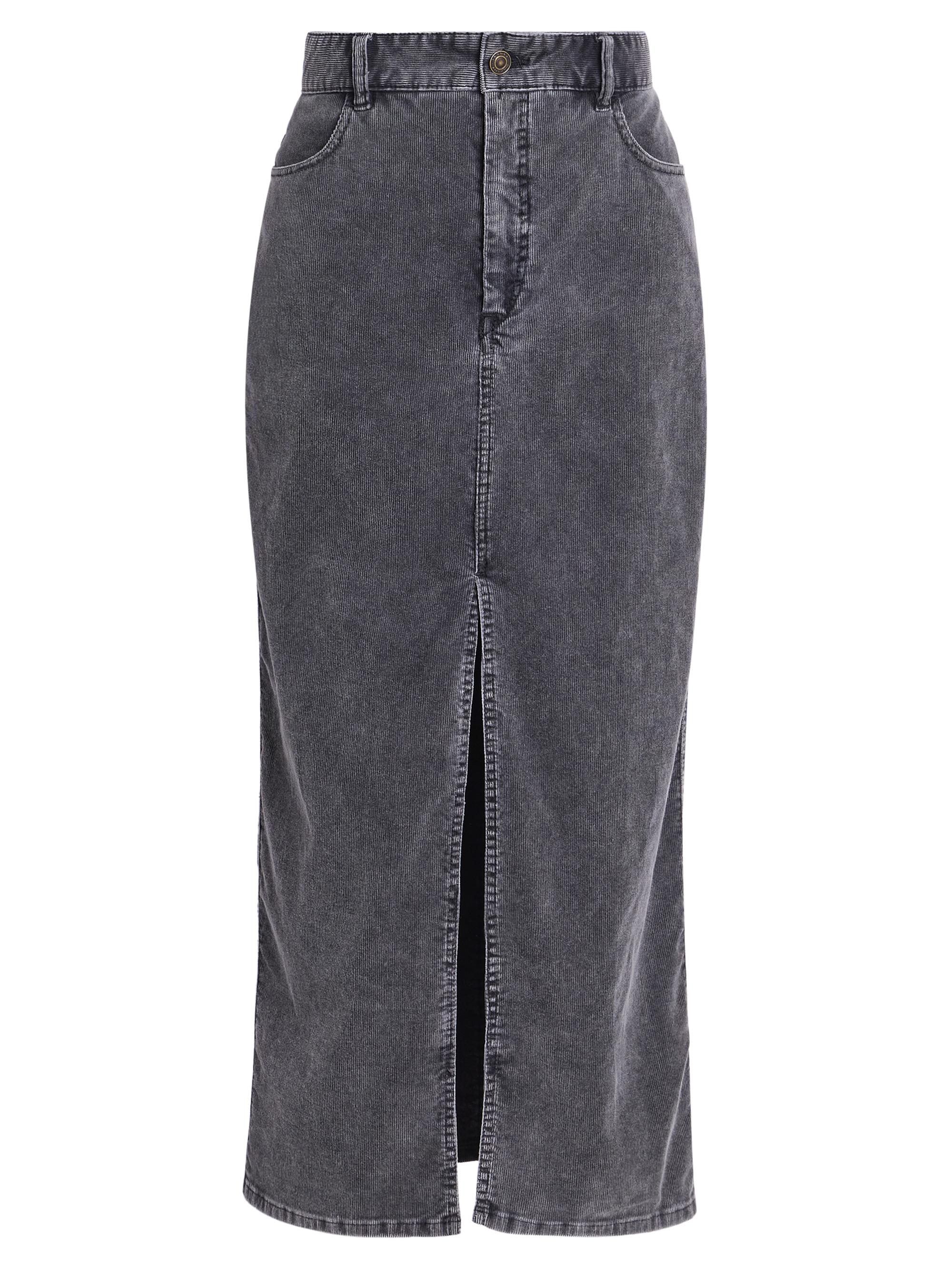 Isabel Marant Étoile Women's Odalie Stretch-Cotton Denim Midi-Skirt - Vintage Black
