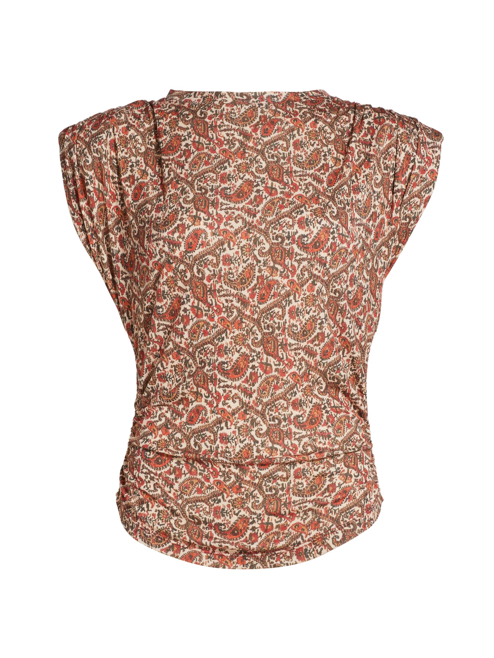 Isabel Marant Étoile Women's Devani Paisley Stretch-Modal Top - Rust