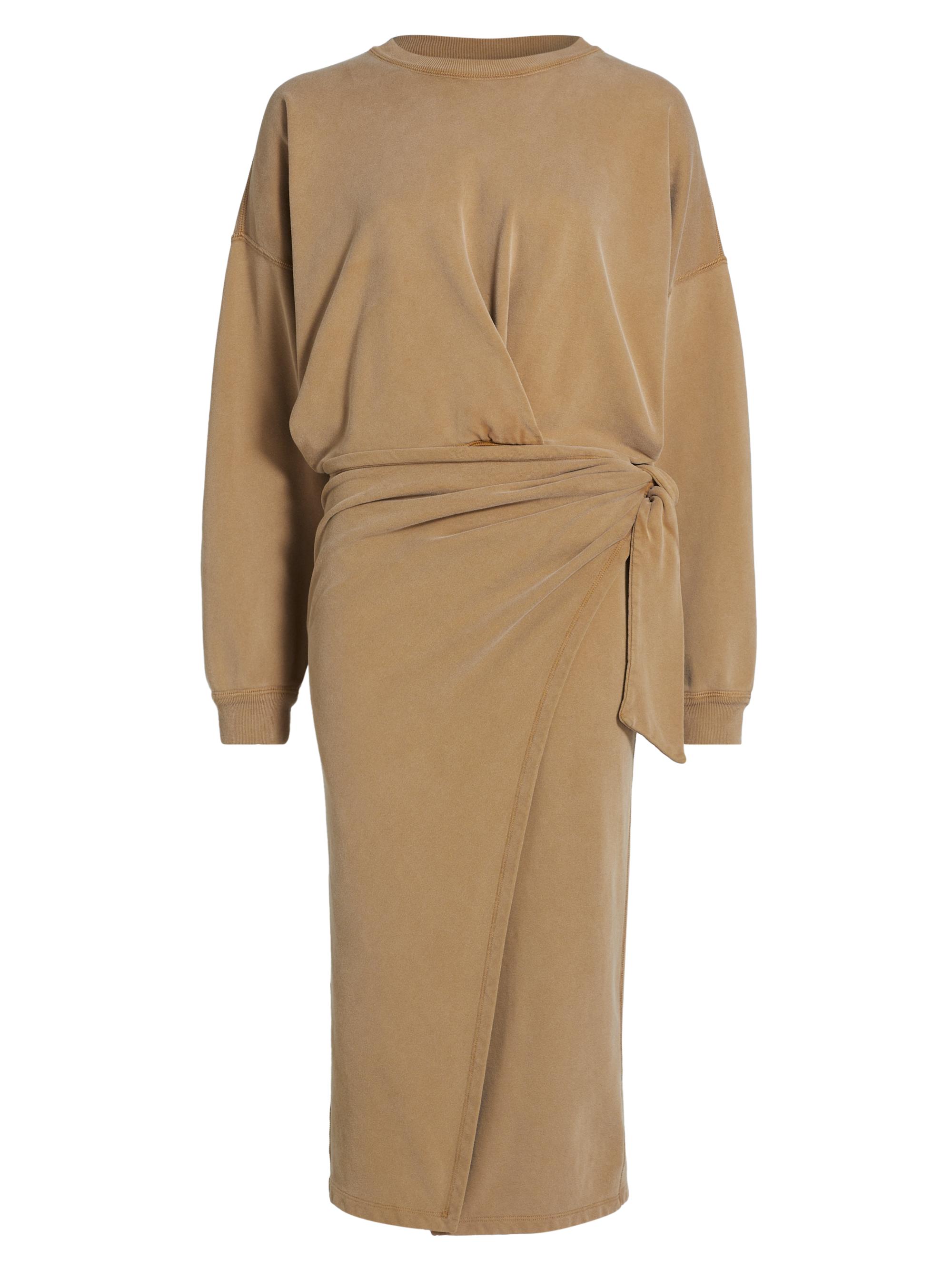 Isabel Marant Étoile Women's Sandrina Wrap Sweatshirt Midi-Dress - Caramel
