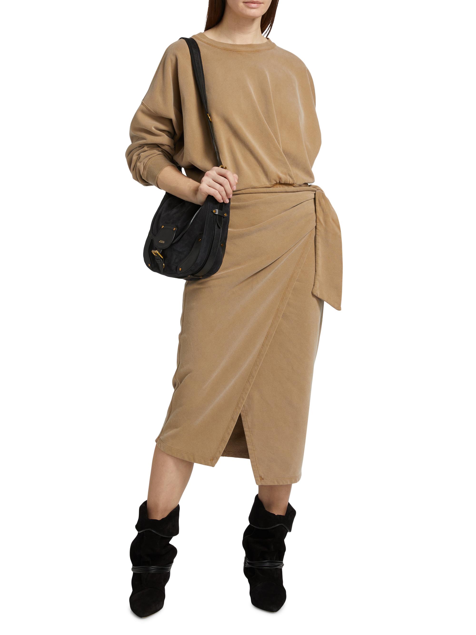 Isabel Marant Étoile Sandrina Wrap Sweatshirt Midi-Dress | Saks