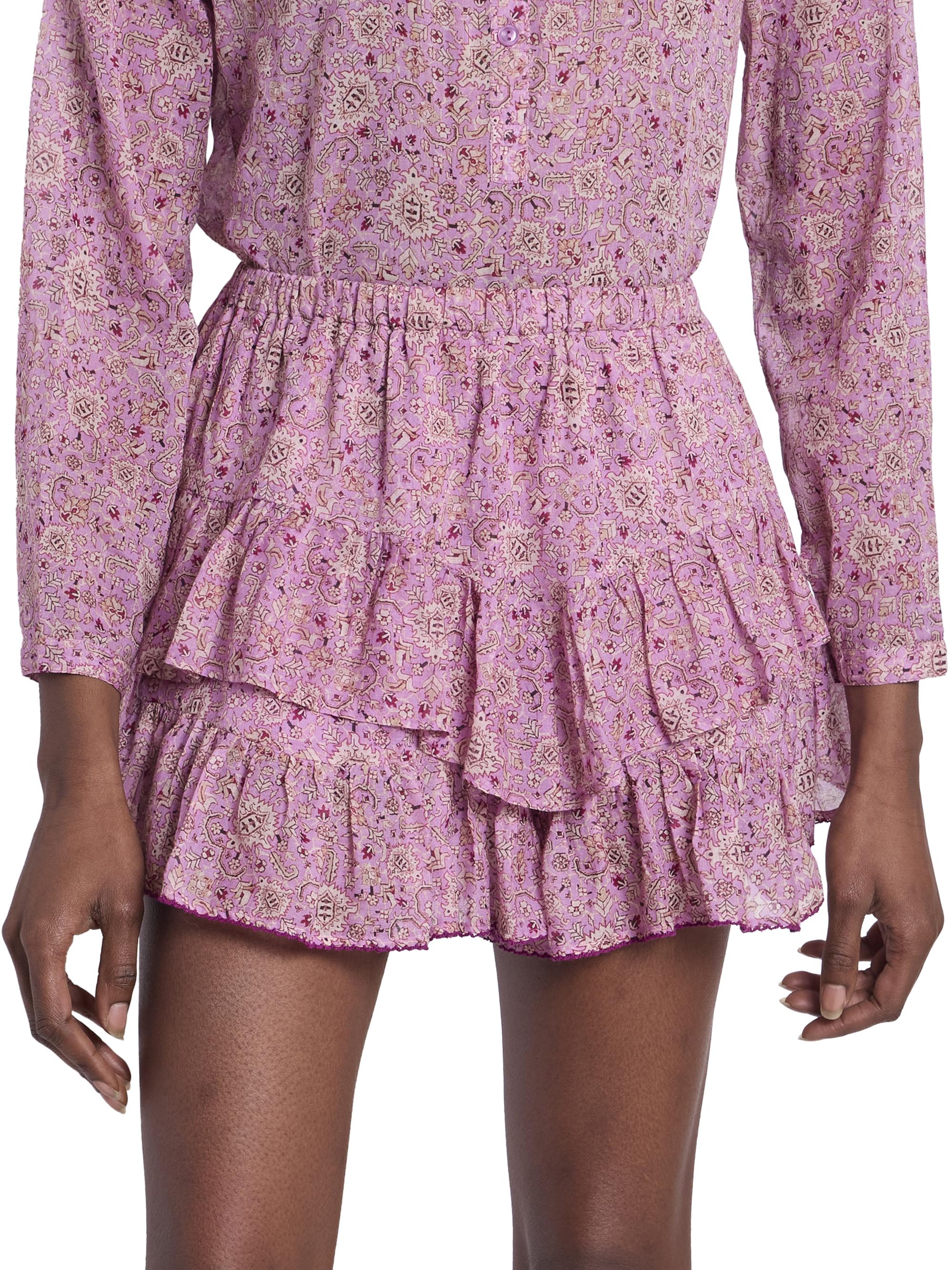 Isabel Marant Étoile Jocadia Printed-Cotton Tiered Miniskort