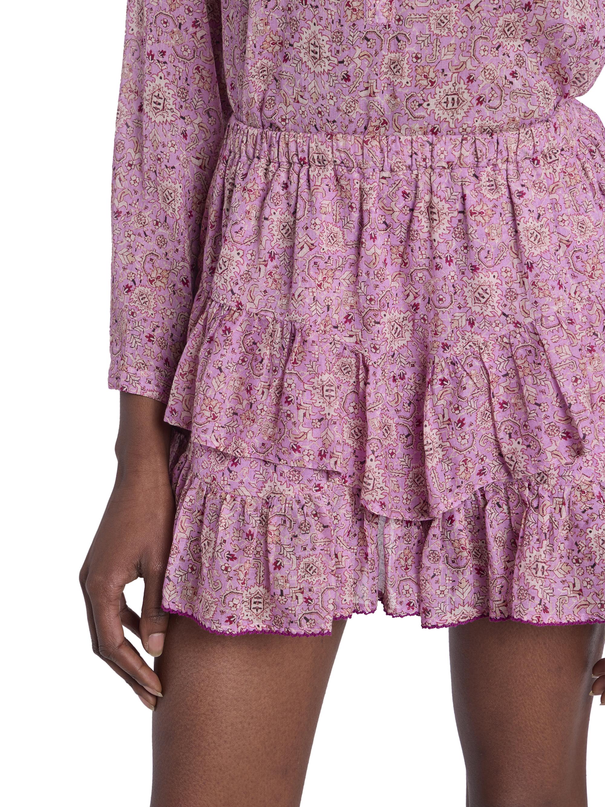 Isabel Marant Étoile Jocadia Printed-Cotton Tiered Miniskort