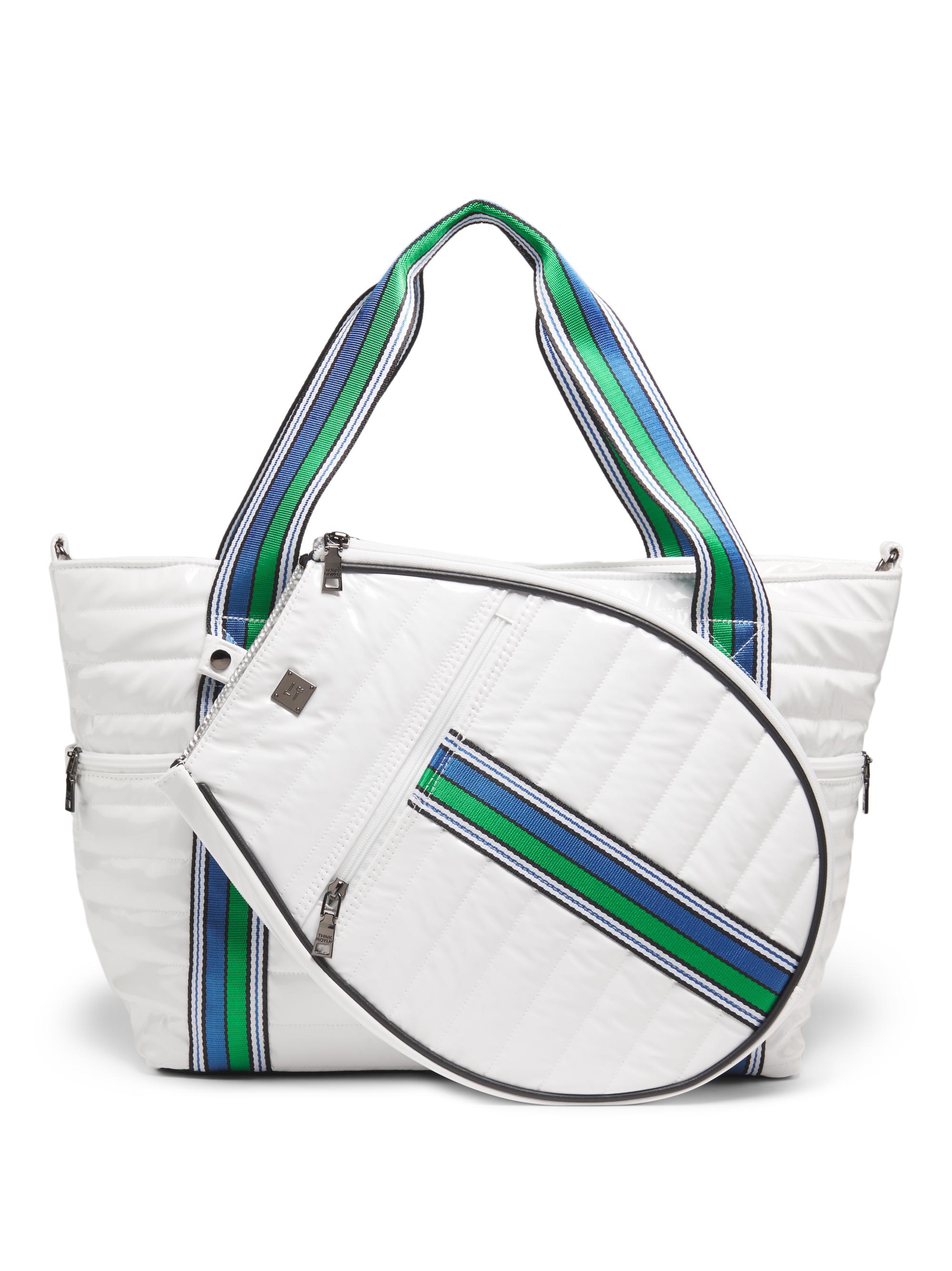 Think Royln Women's  Love All Tennis Bag - White Patent