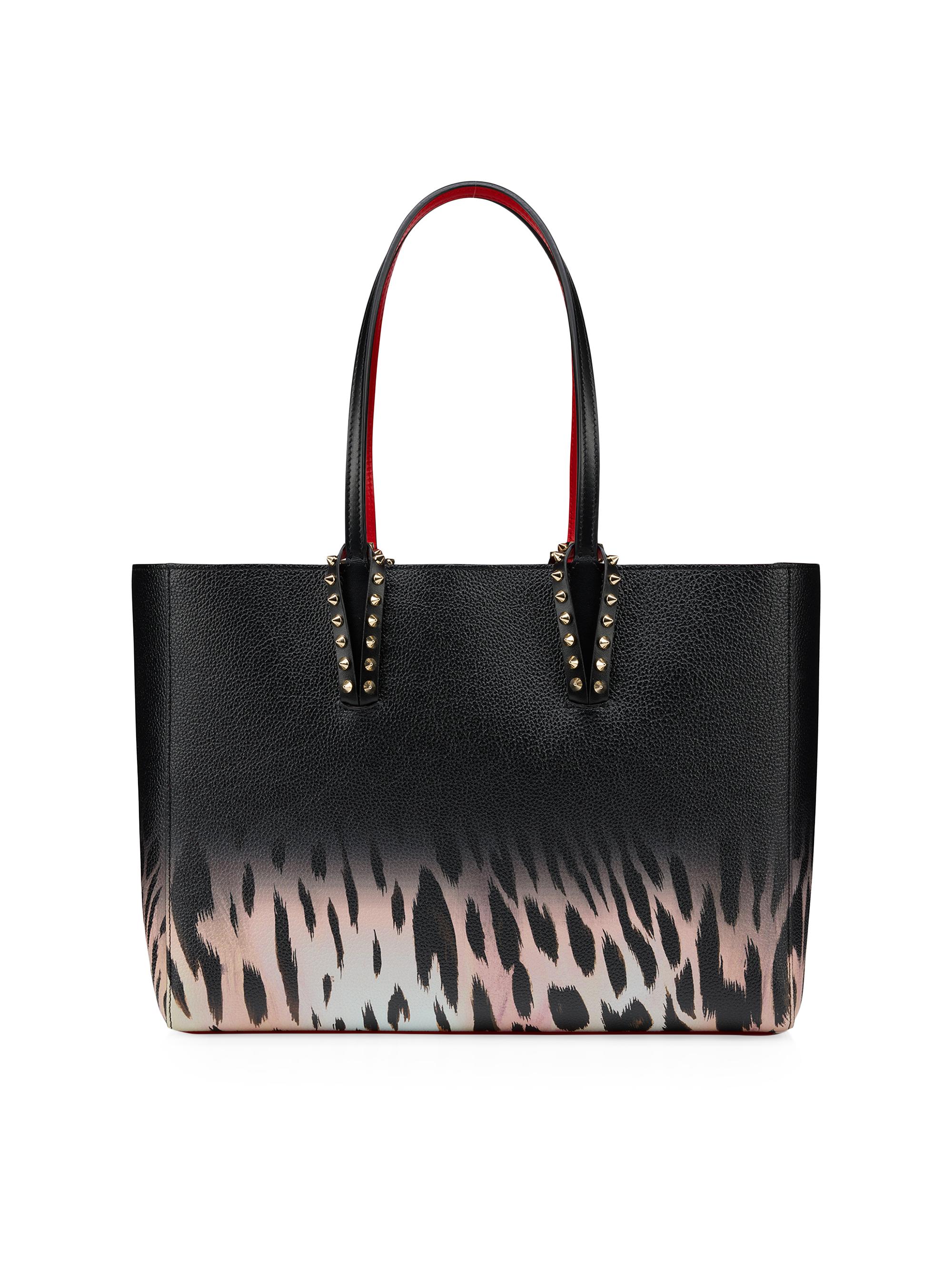 Christian Louboutin Women's Cabata Gigi-Print Leather Tote Bag - Black Multicolor