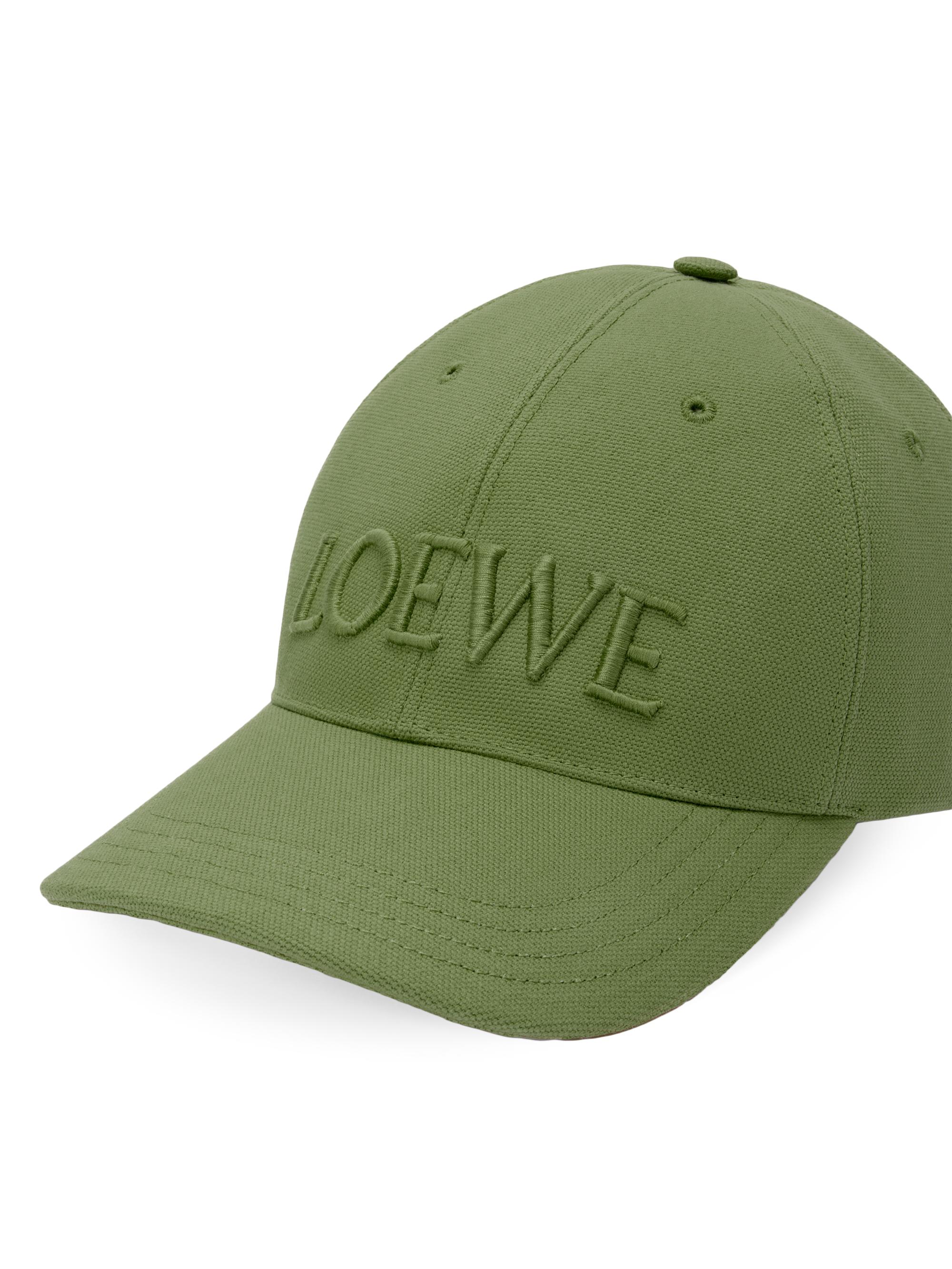 LOEWE アイボリー ロゴキャップ Loewe アイボリー 刺繍ロゴ キャップ キャップ（キャンバス