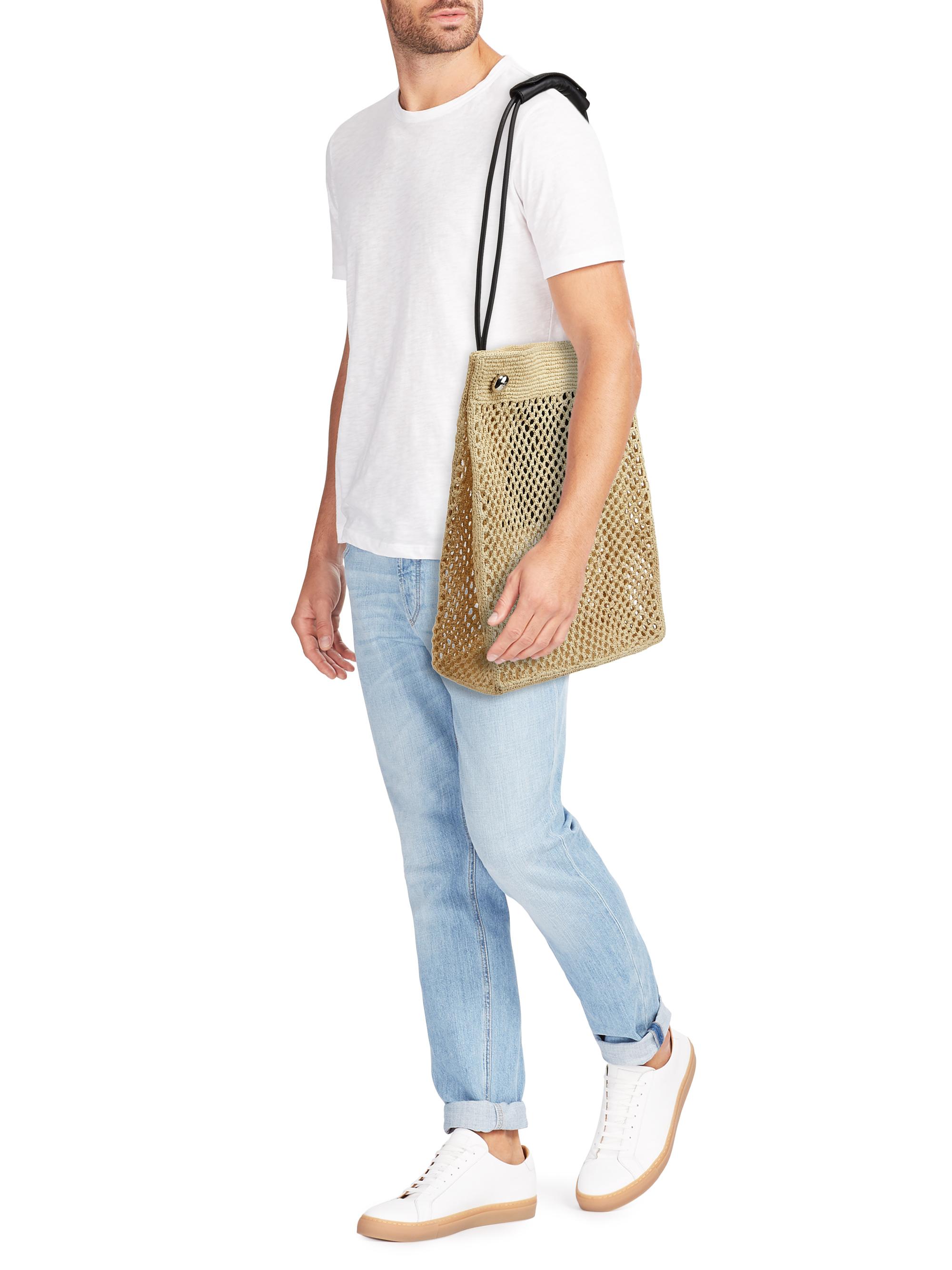 LOEWE LOEWE x Paula's Ibiza Pebble Hobo Honeycomb Raffia & Leather
