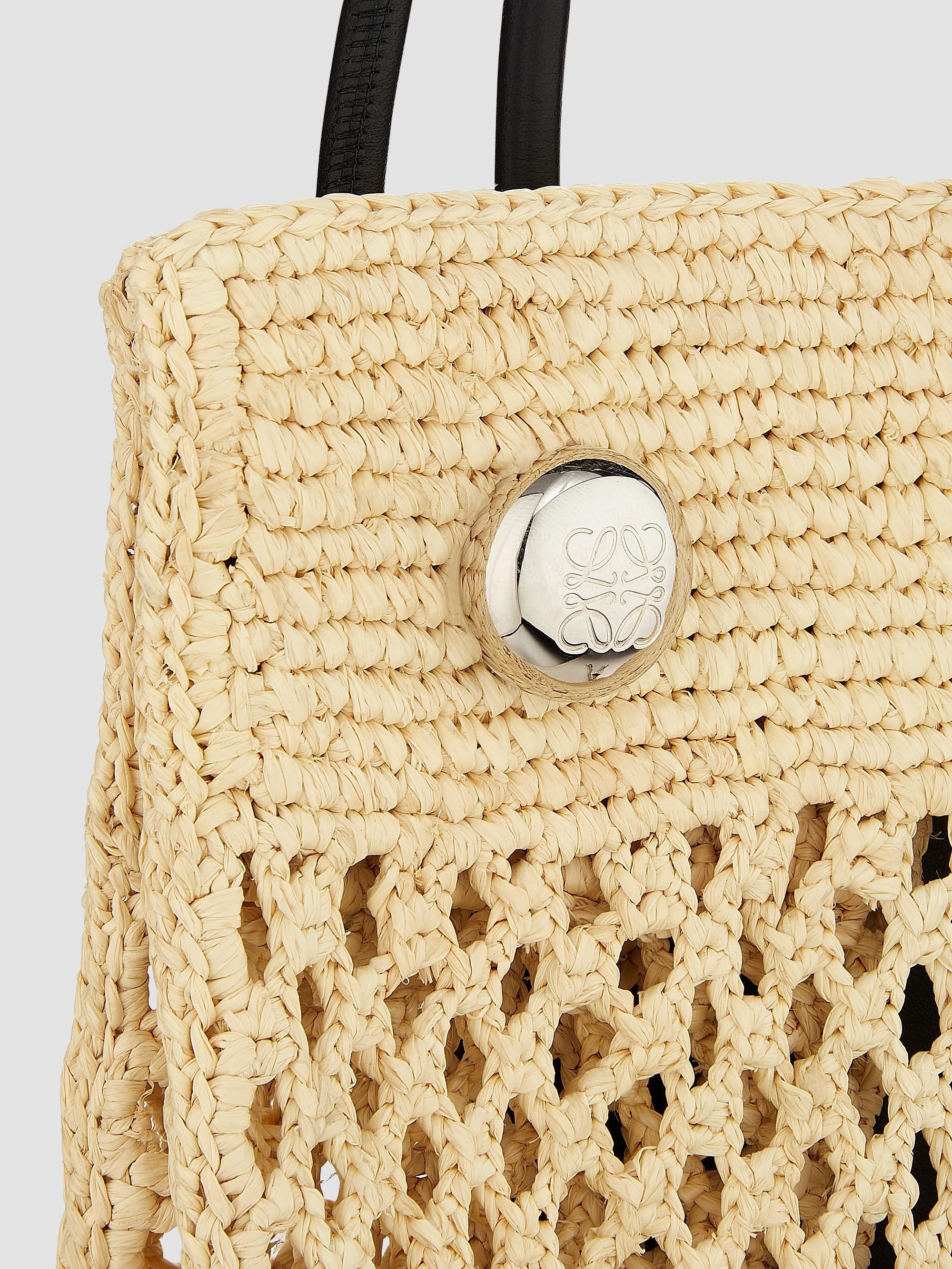 LOEWE LOEWE x Paula's Ibiza Pebble Hobo Honeycomb Raffia & Leather