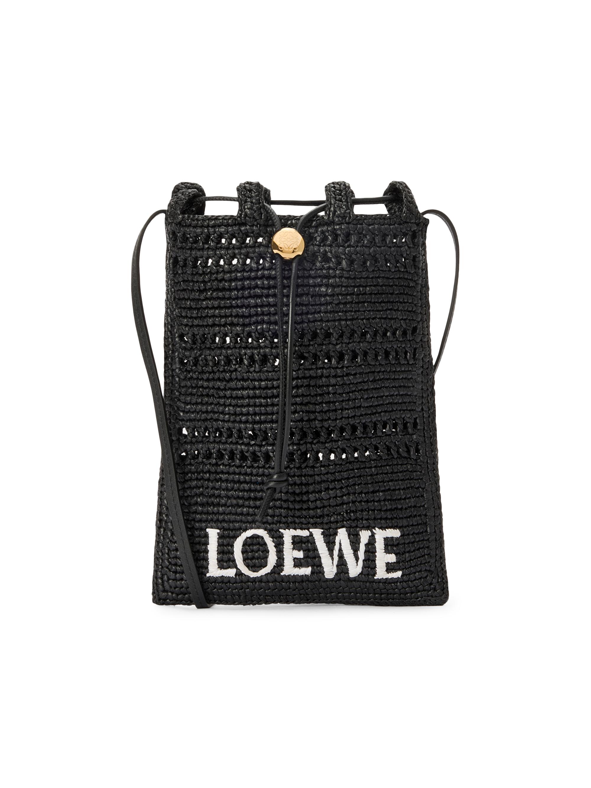 LOEWE Men's  x Paula's Ibiza Drawstring Pocket Bucket Bag - Black