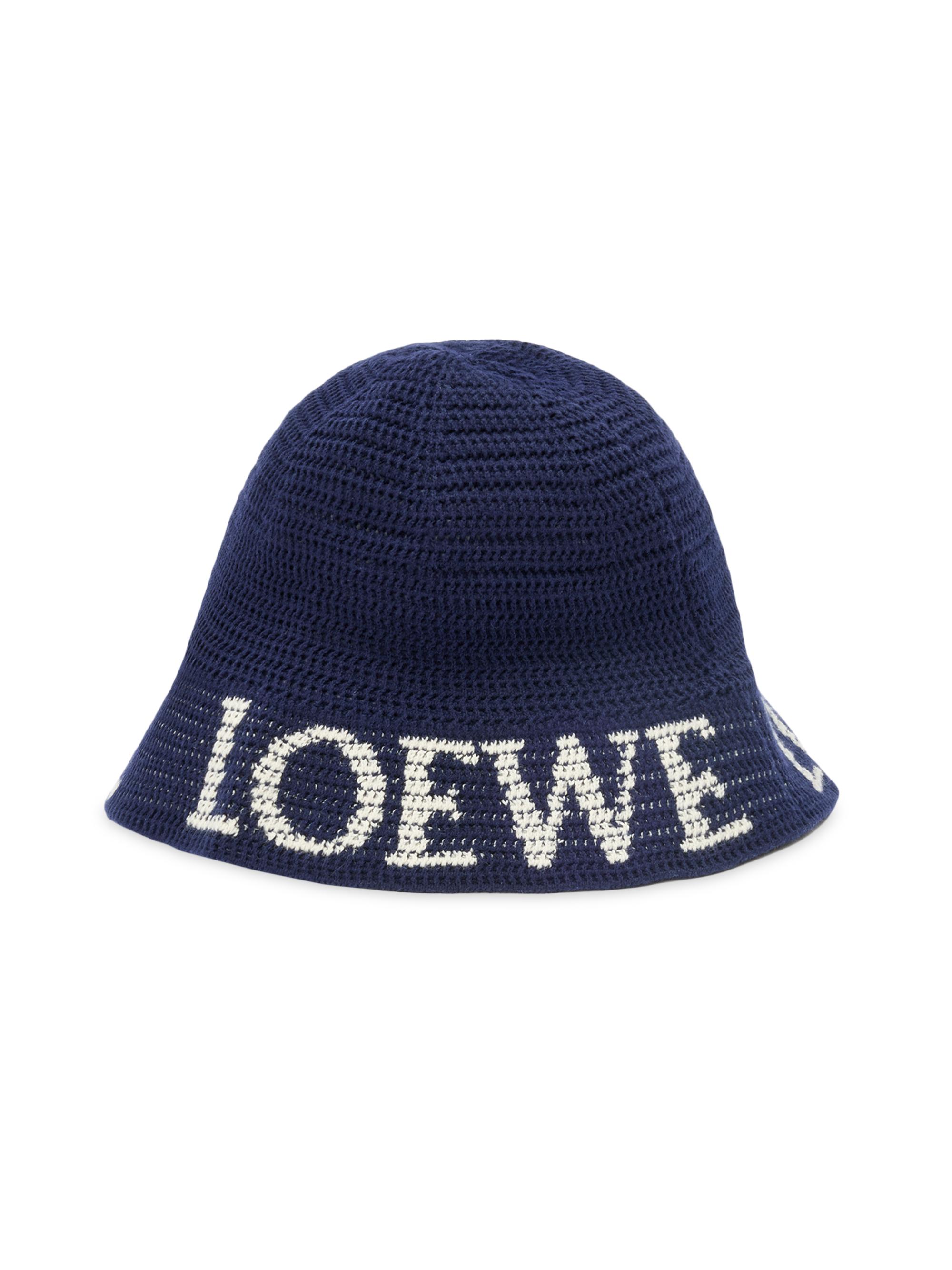 LOEWE Men's  x Paula's Ibiza Knit Bucket Hat - Deep Navy