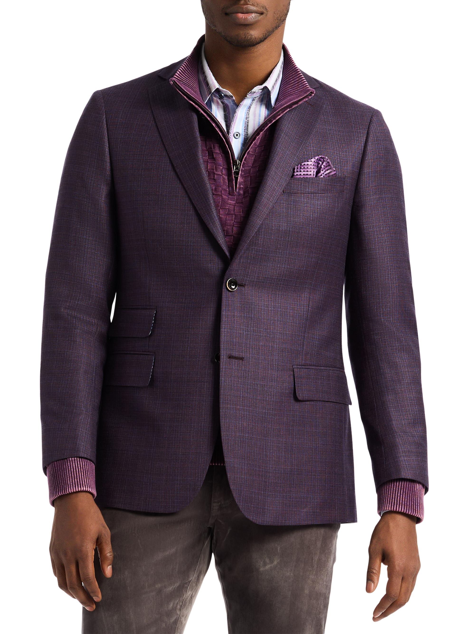 Robert Graham Men's Woodson Wool-Blend Sportcoat - Berry