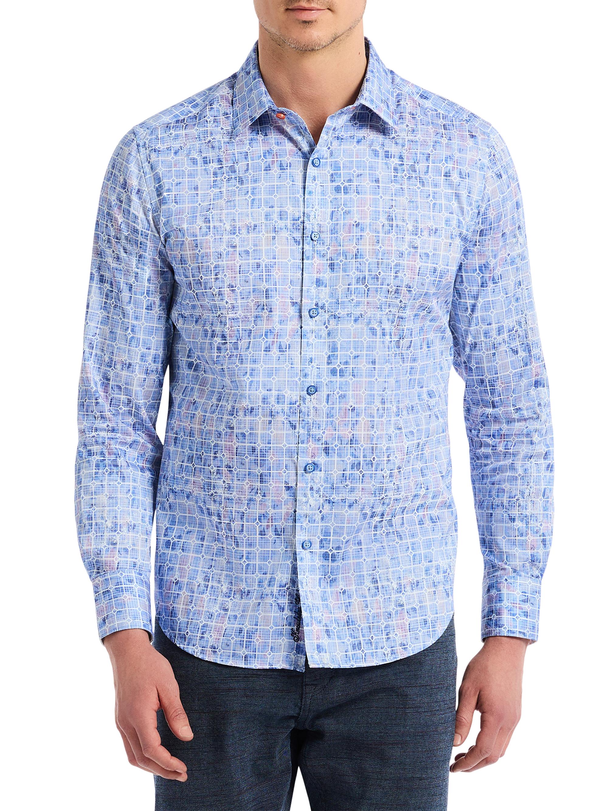 Robert Graham Men's Amsterdam Geo Print Button-Front Shirt