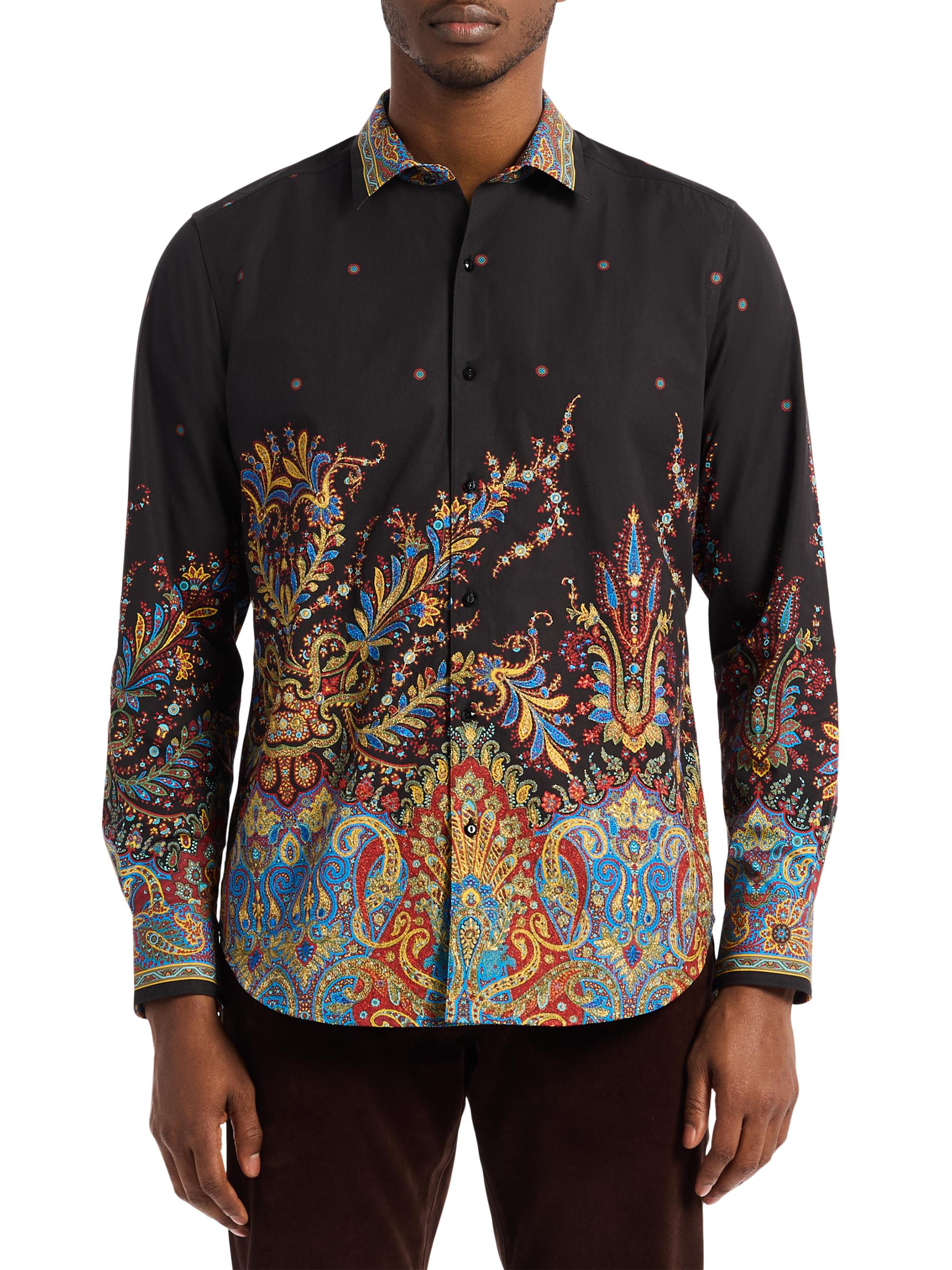 Robert Graham Men's Taj Mahal Paisley Embroidered Cotton Shirt