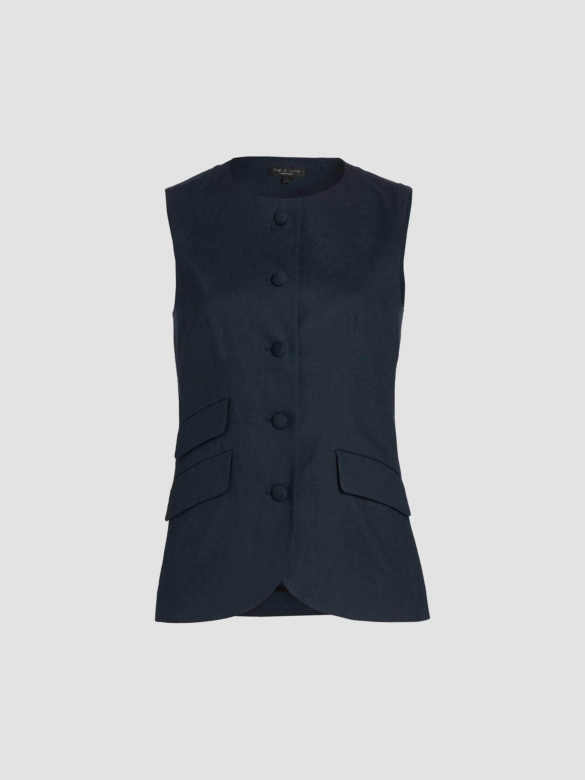 rag & bone Slade Linen-Blend Vest | Saks Fifth Avenue