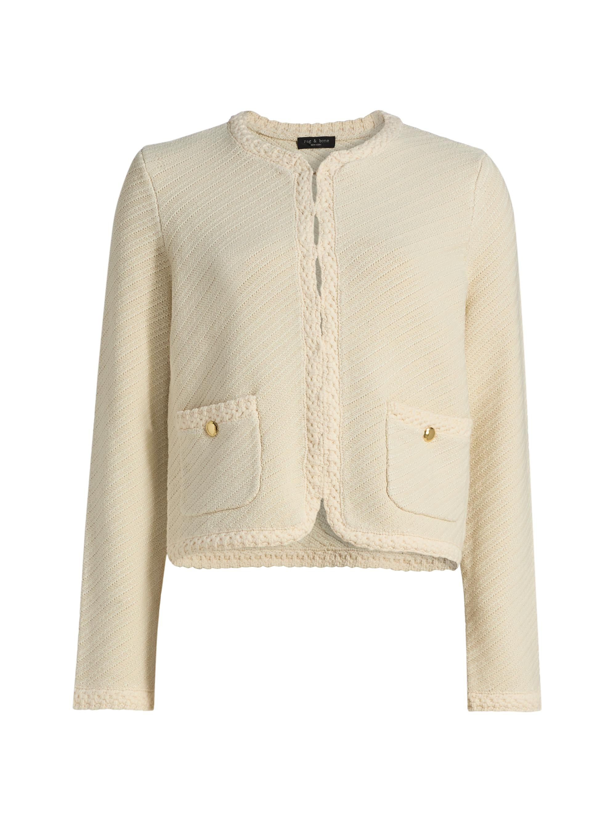 rag & bone Women's Claire Striped Cardigan - Turtledove